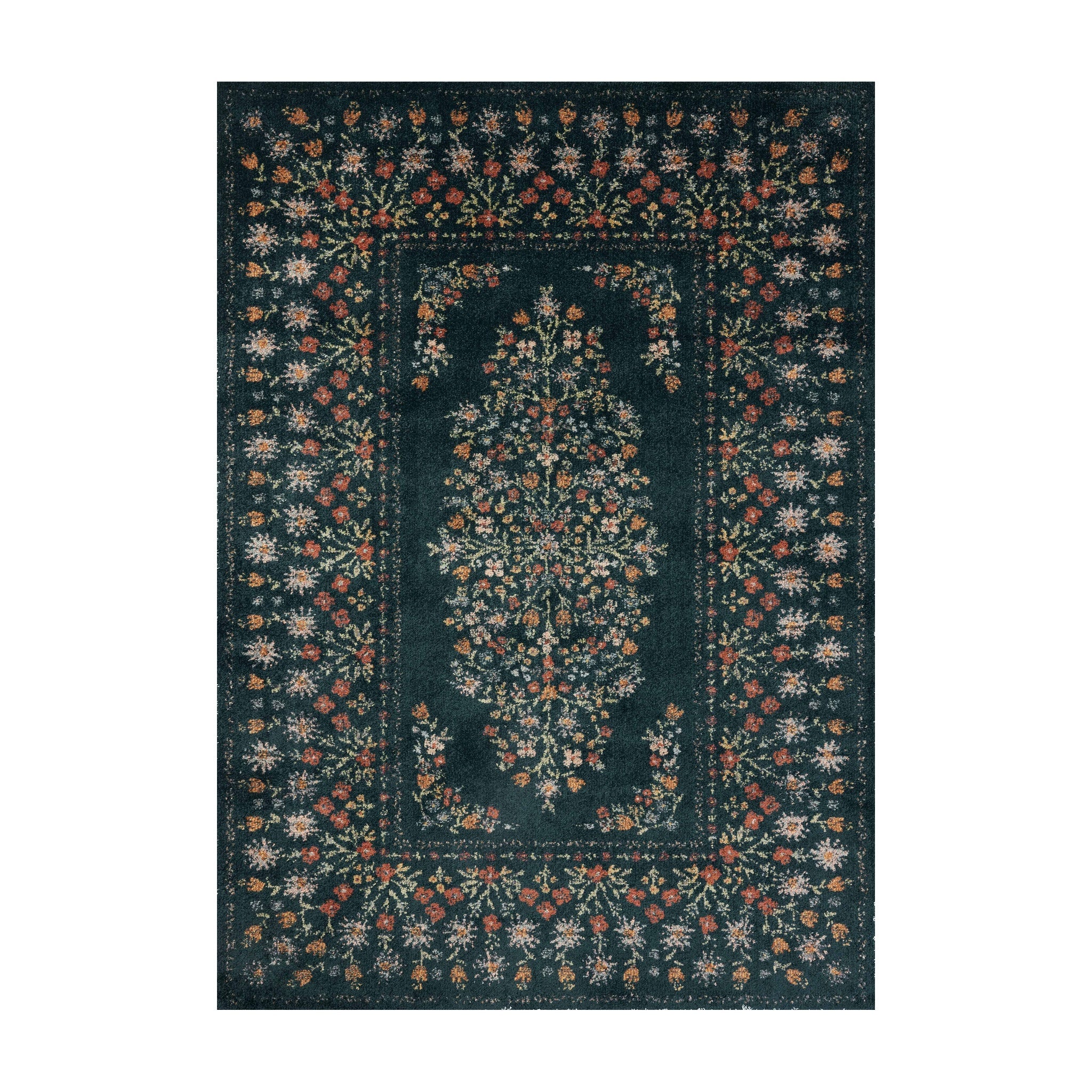 Rifle Paper Co. x Loloi Laurel Navy Sample Rug No.2 RUGS - synthetic Loloi 18" x 18"