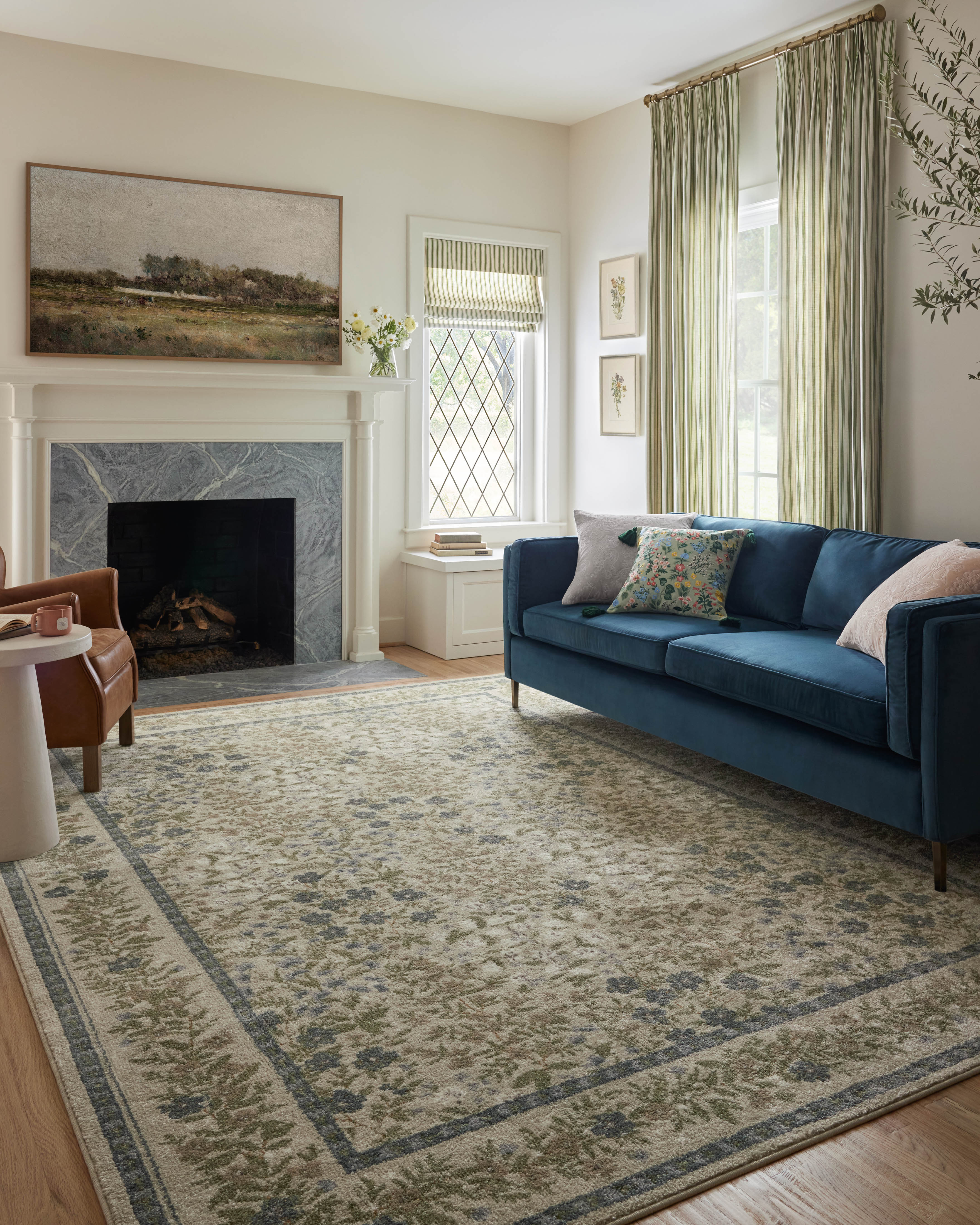 Rifle Paper Co. x Loloi Laurel Wildwood Garden Cream Rug 0-RUGS-patterned Loloi