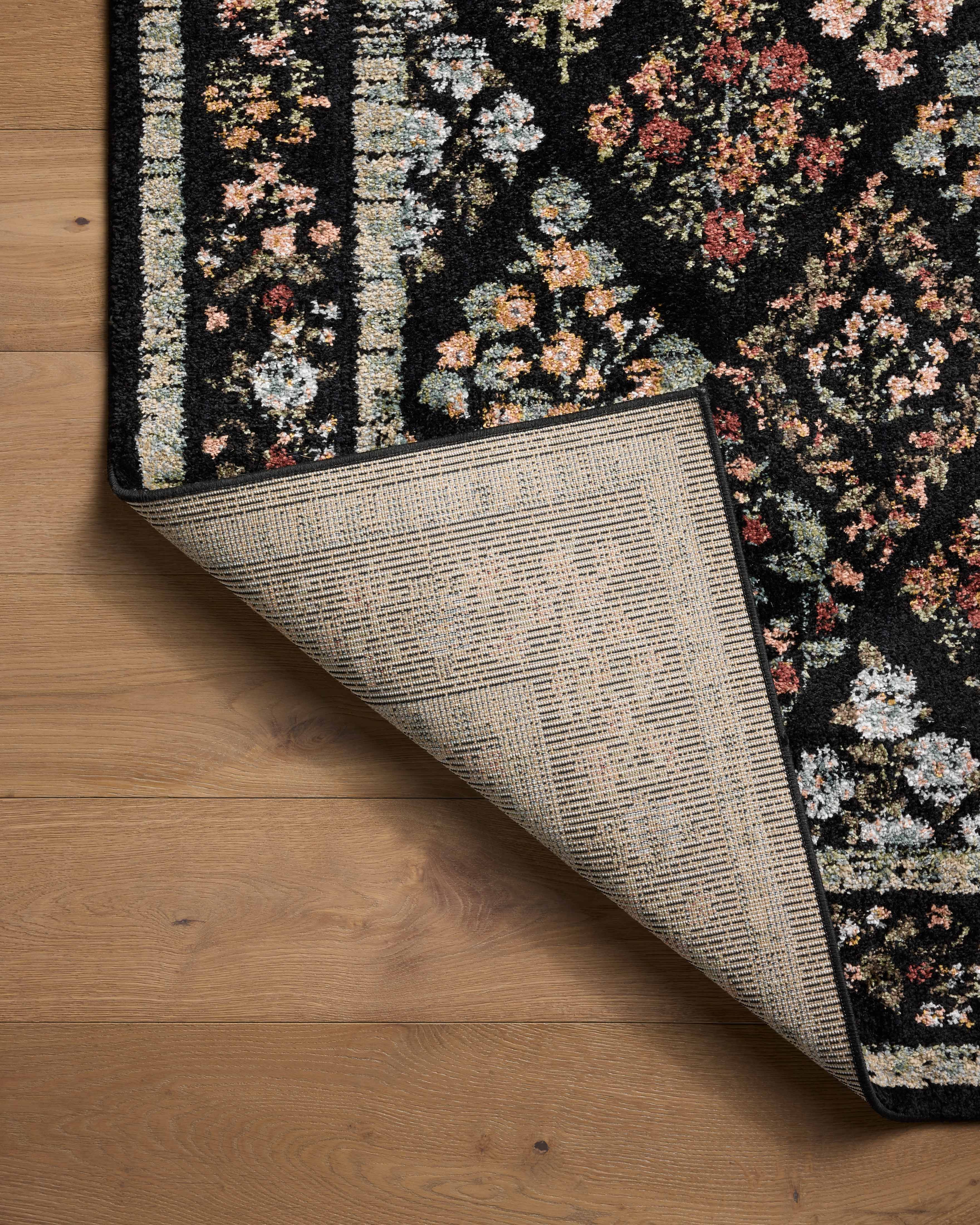 Rifle Paper Co. x Loloi Laurel Parquet Black Rug 0-RUGS-patterned Loloi