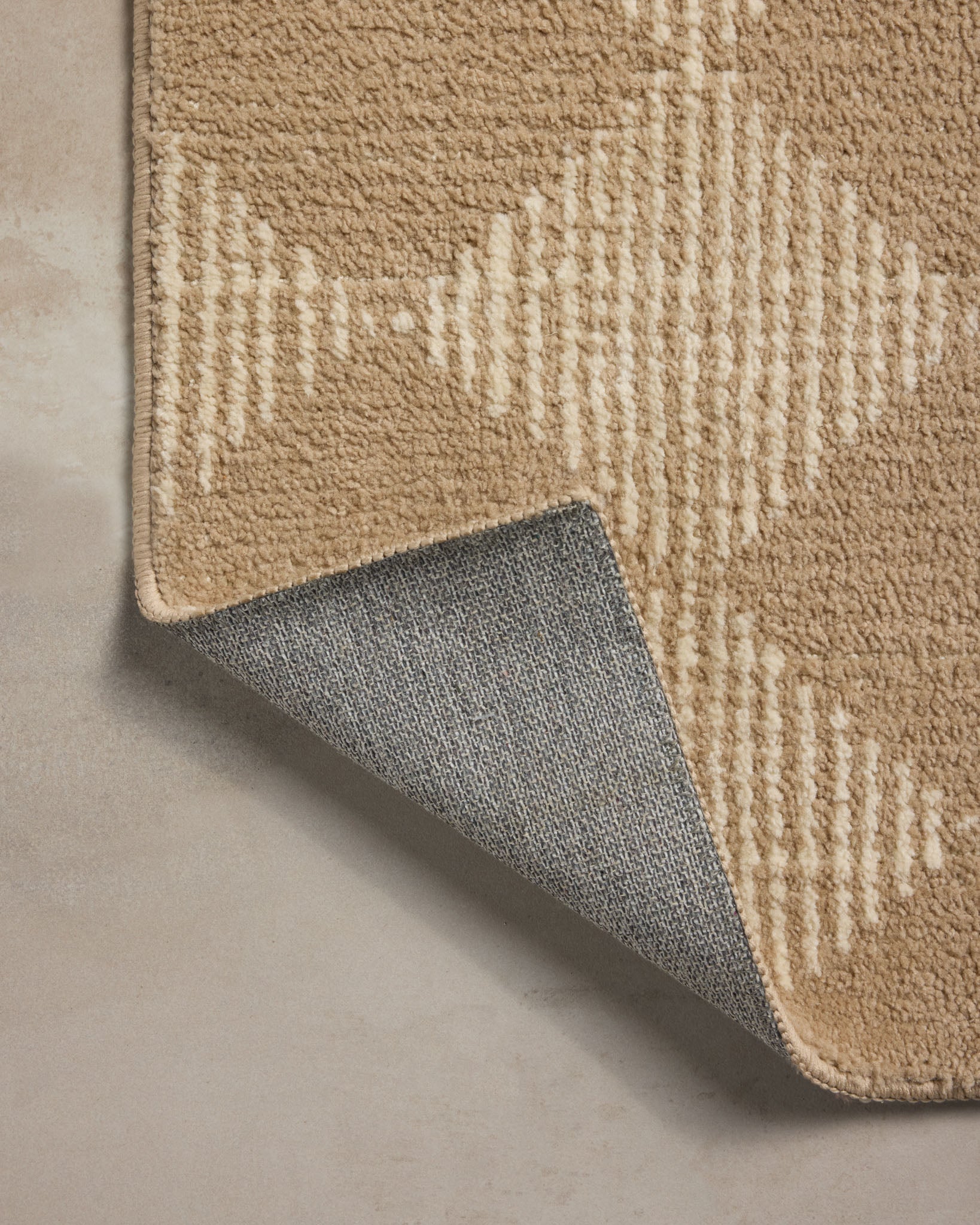 Chris Loves Julia x Loloi Lawrence Sand / Ivory Bath Mat - Rug & Weave