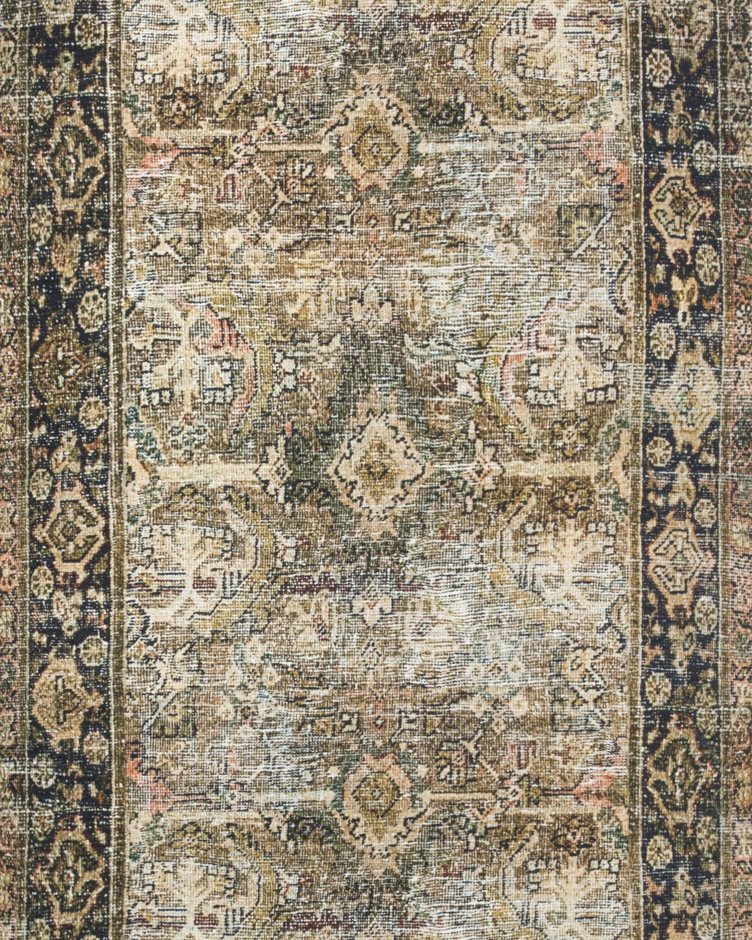 Loloi Layla Olive / Charcoal Rug 0-RUGS-patterned Loloi