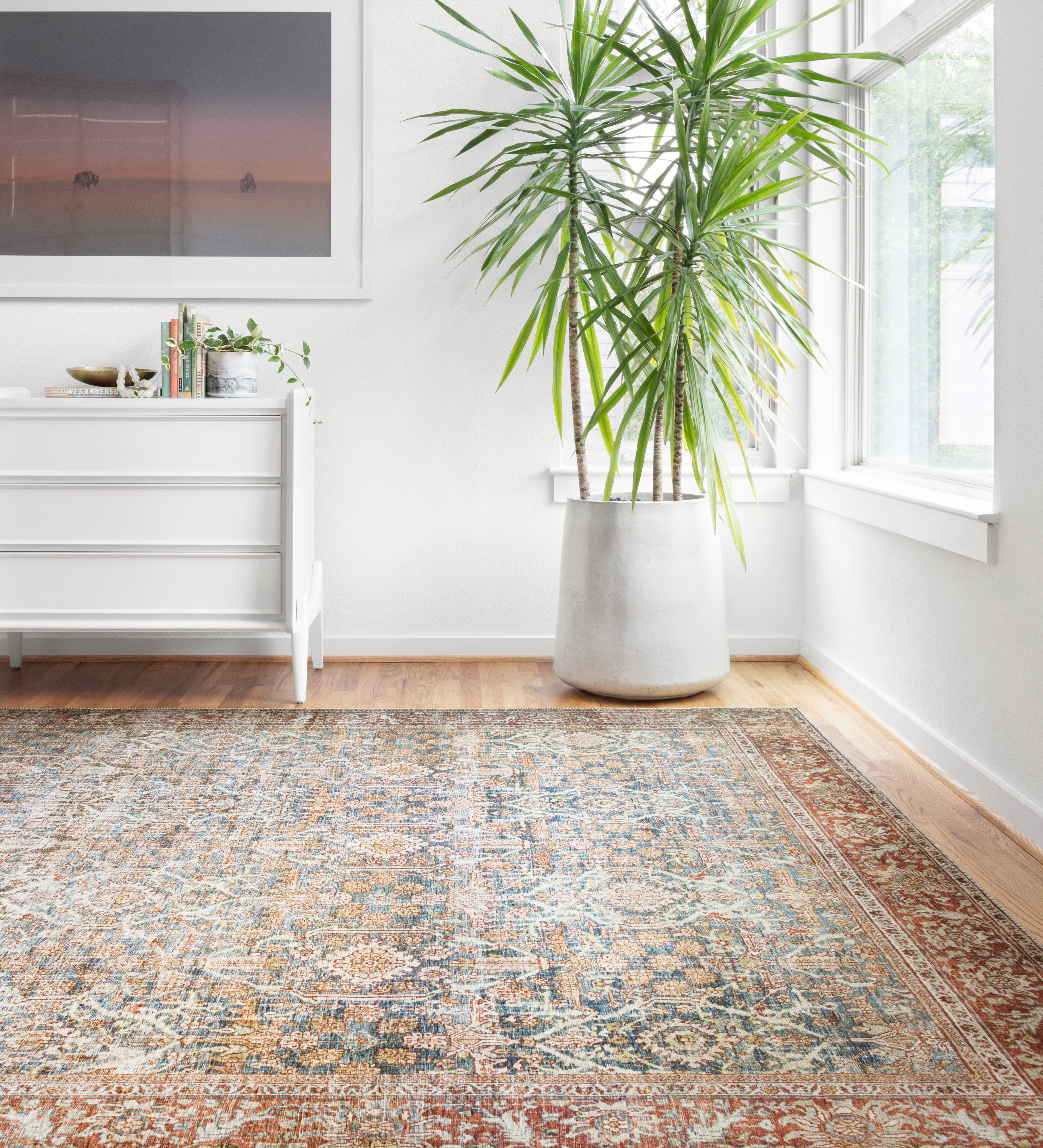 Loloi Layla Ocean / Rust Rug 1-patterned Loloi