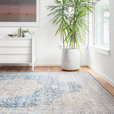 Loloi Layla Blue / Tangerine Rug RUGS - patterned Loloi