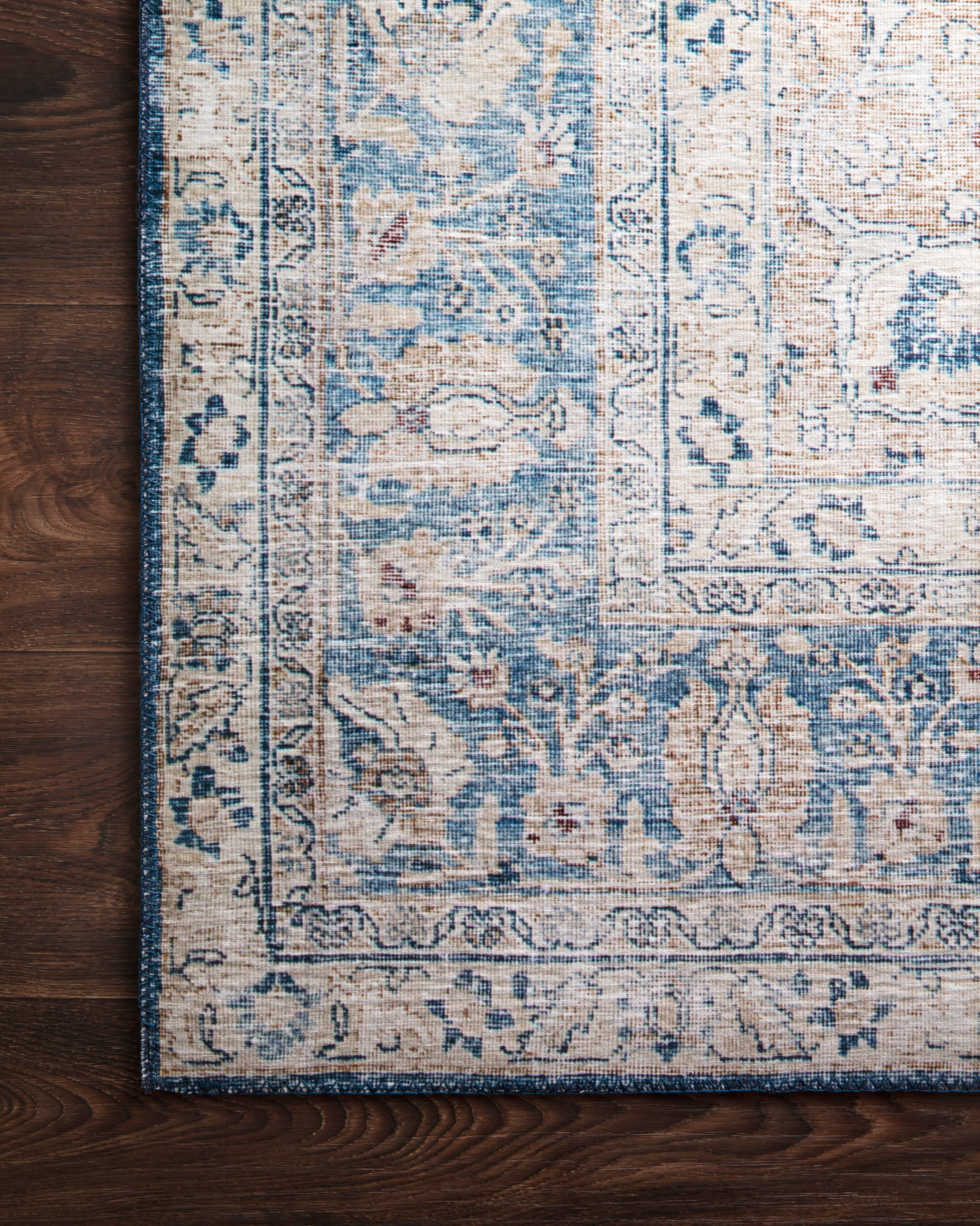 Loloi Layla Blue / Tangerine Rug RUGS - patterned Loloi