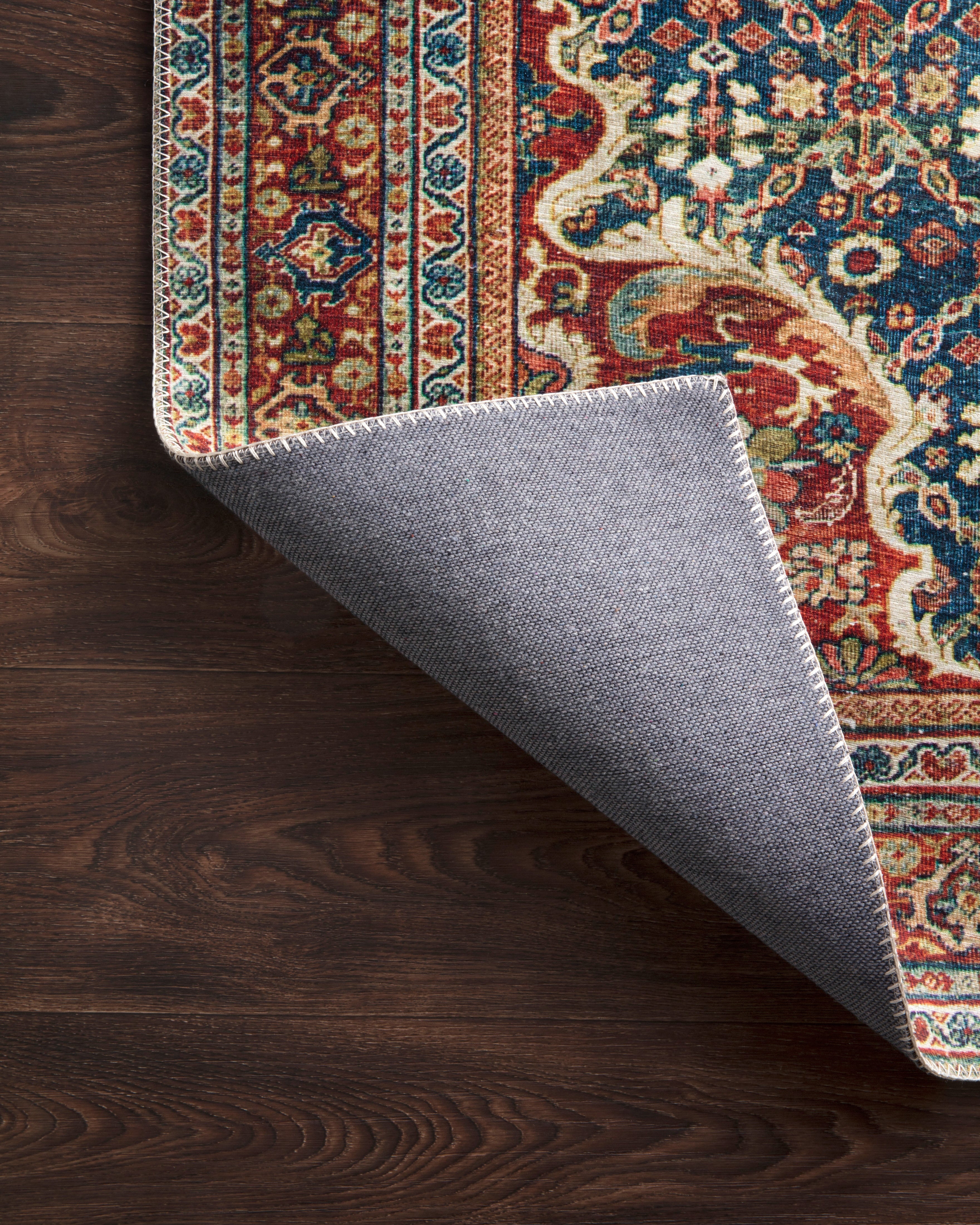 Loloi Layla Cobalt Blue / Spice Rug RUGS - synthetic Loloi