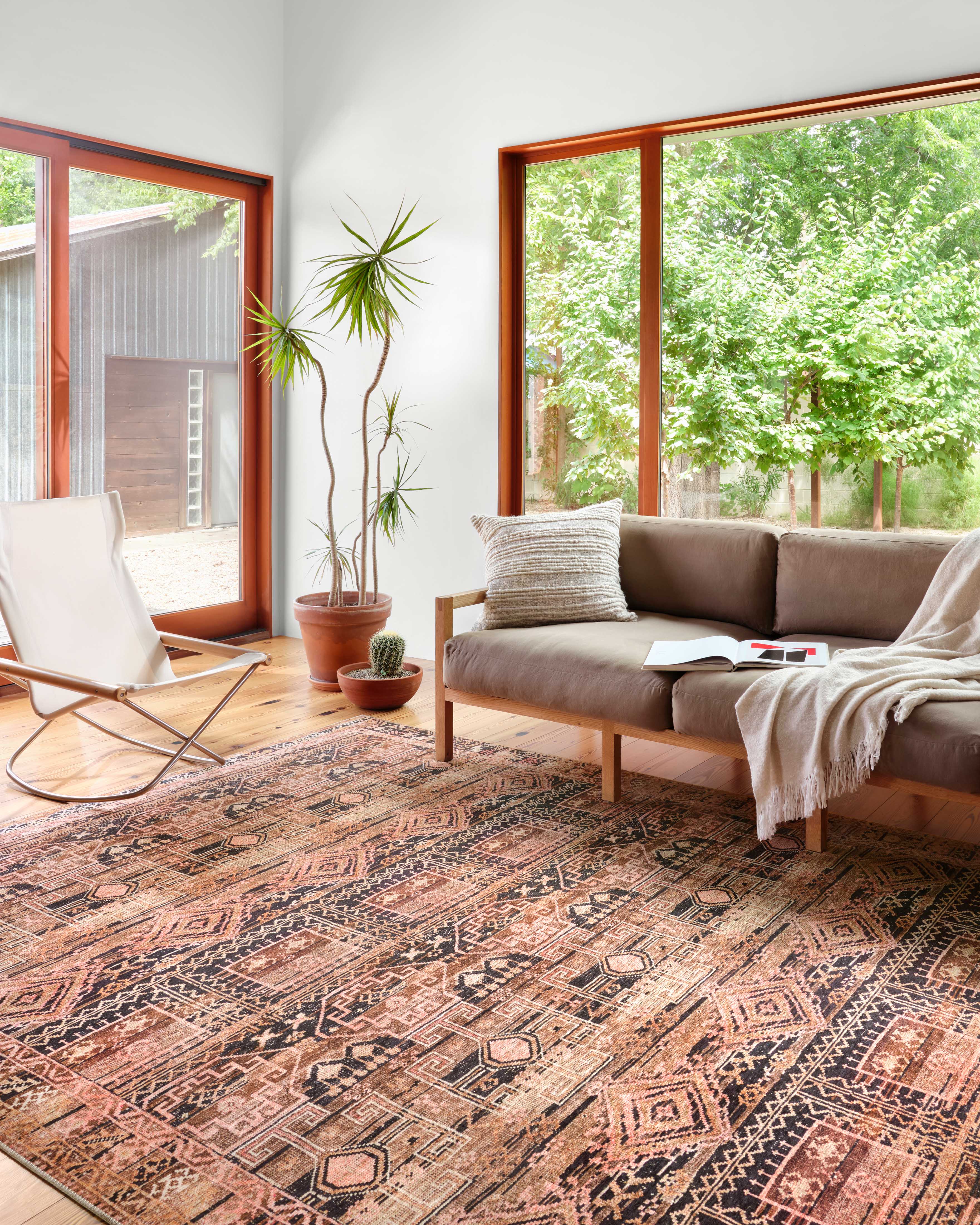 Loloi Layla Mocha / Blush Rug RUGS - patterned Loloi