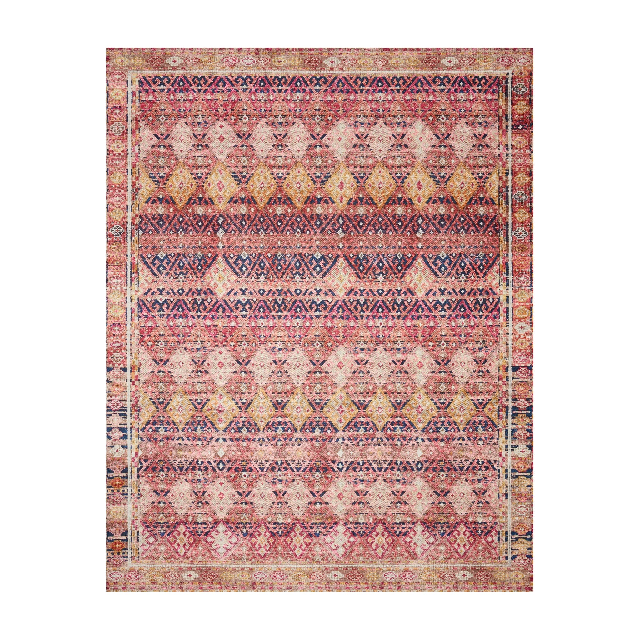 Loloi Layla Magenta / Multi Rug RUGS - synthetic Loloi 18" x 18"