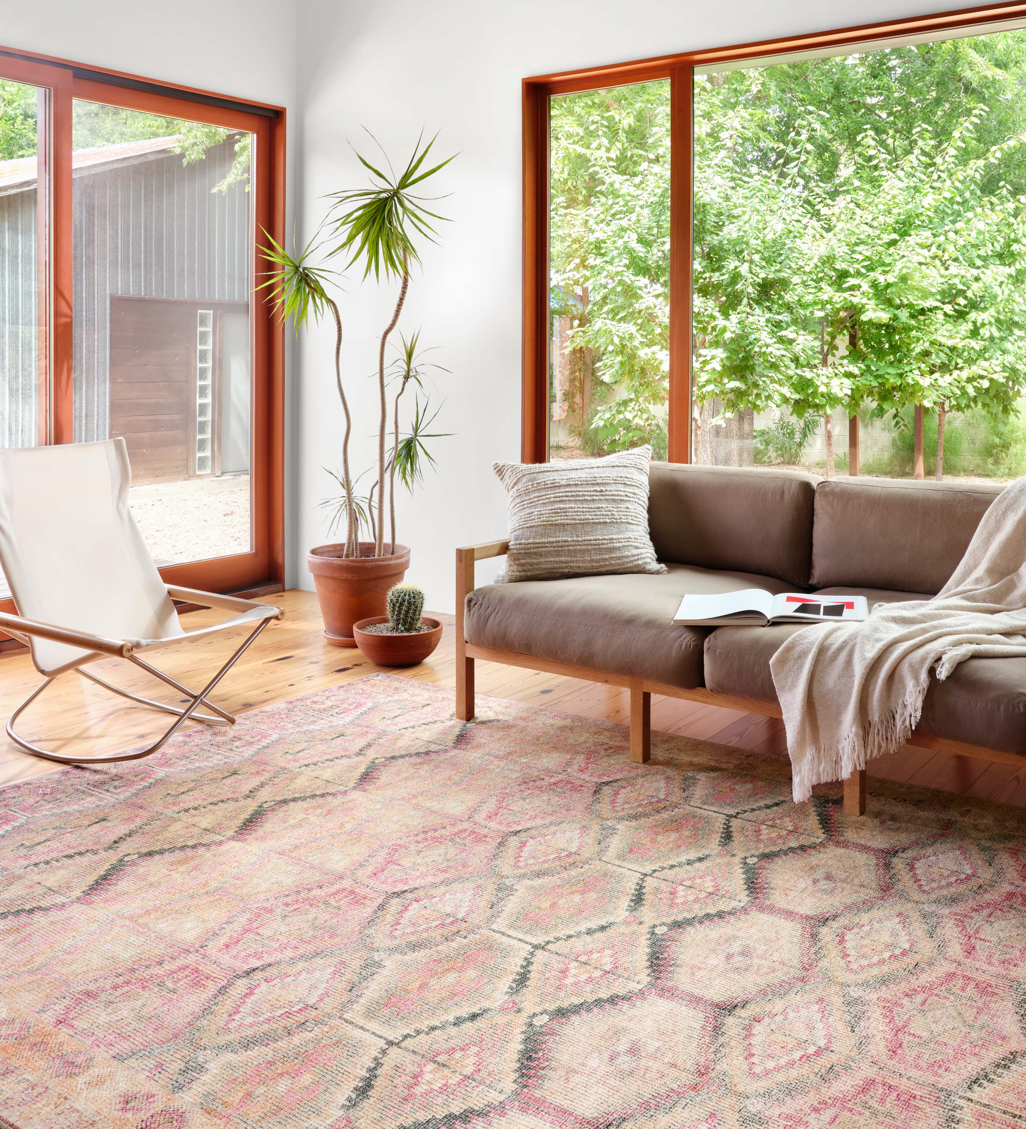 Loloi Layla Pink / Lagoon Rug RUGS - synthetic Loloi