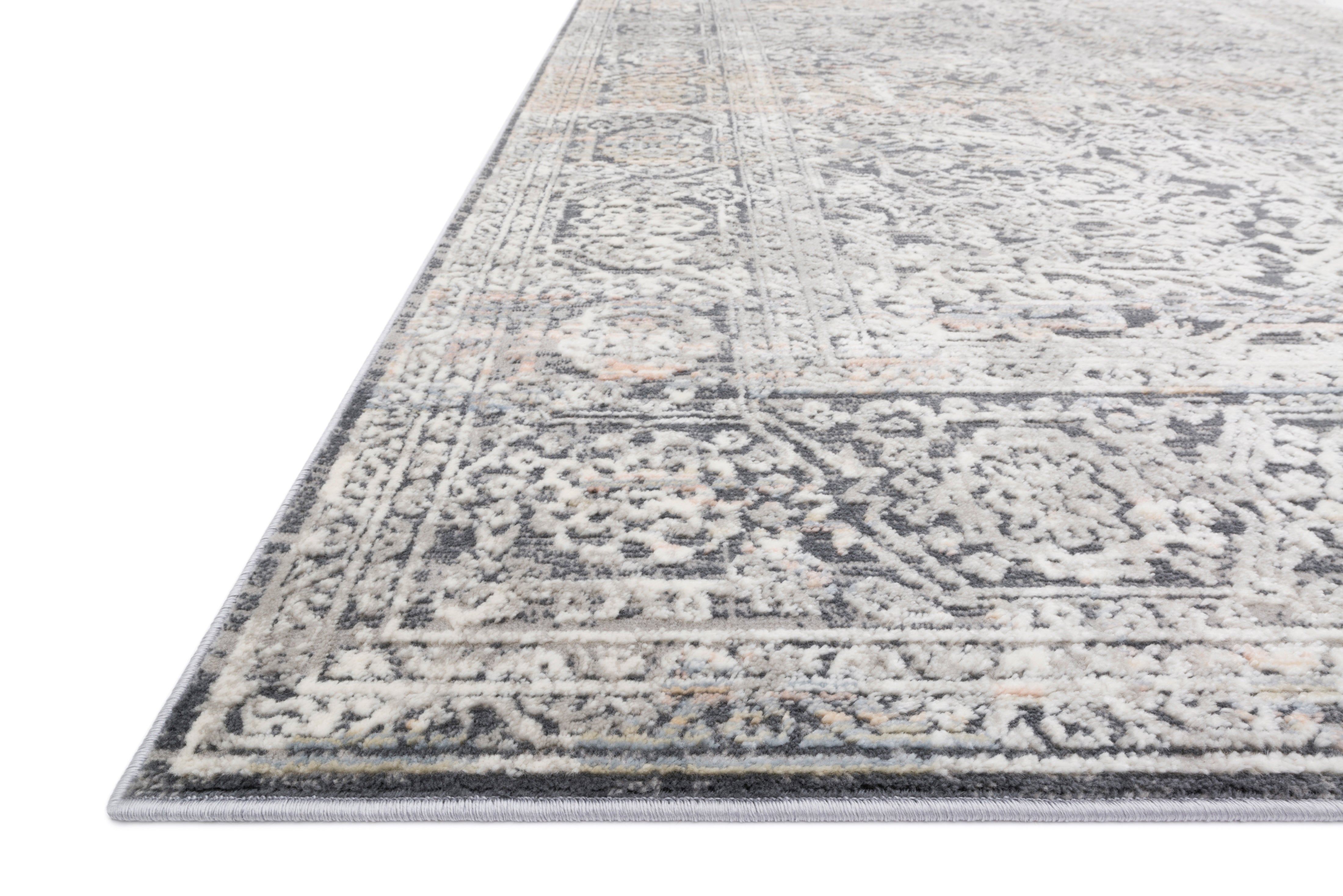 Loloi Lucia Steel / Ivory Rug RUGS - synthetic Loloi