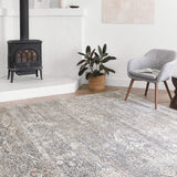 Loloi Lucia Steel / Ivory Rug RUGS - synthetic Loloi