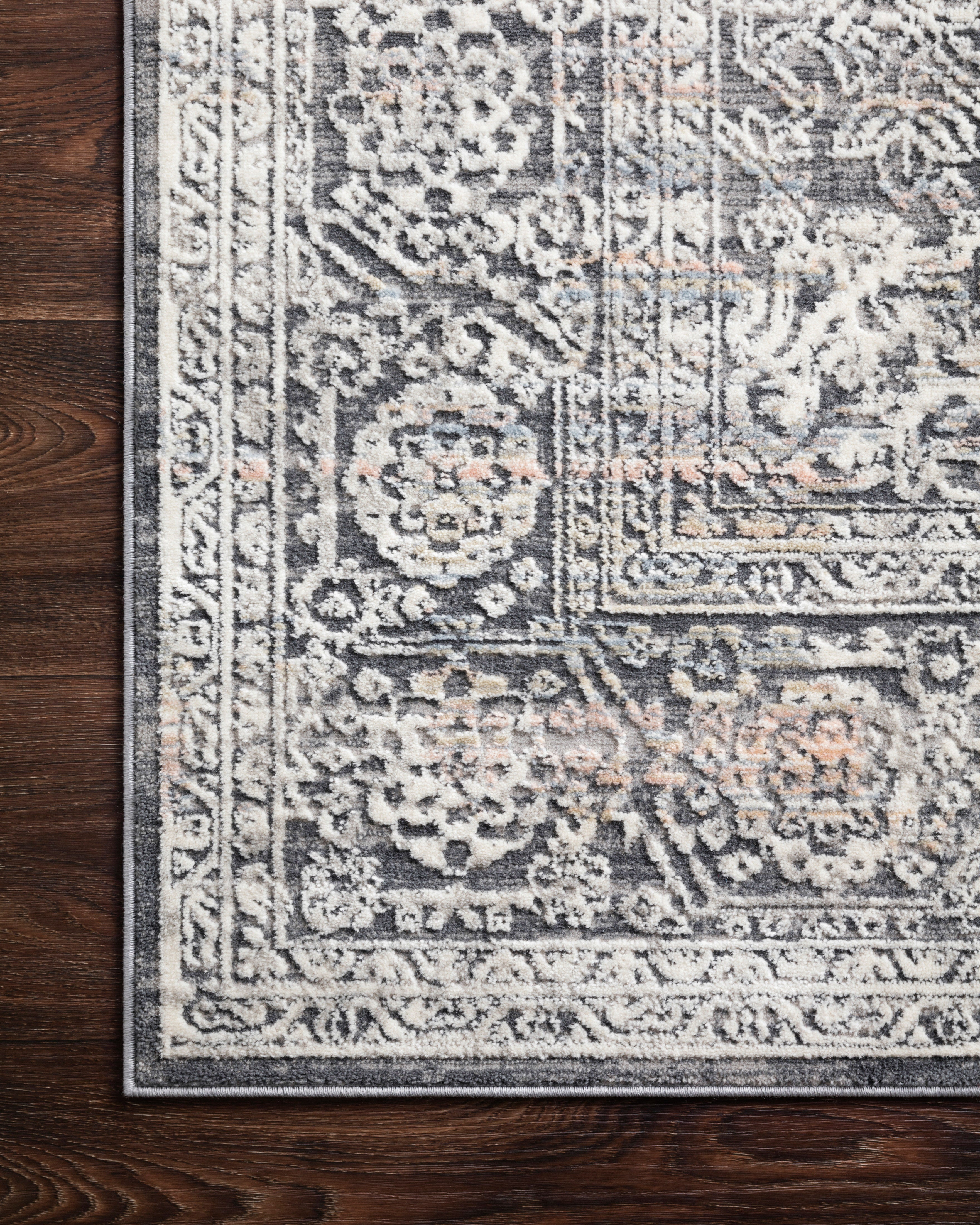 Loloi Lucia Steel / Ivory Rug RUGS - synthetic Loloi