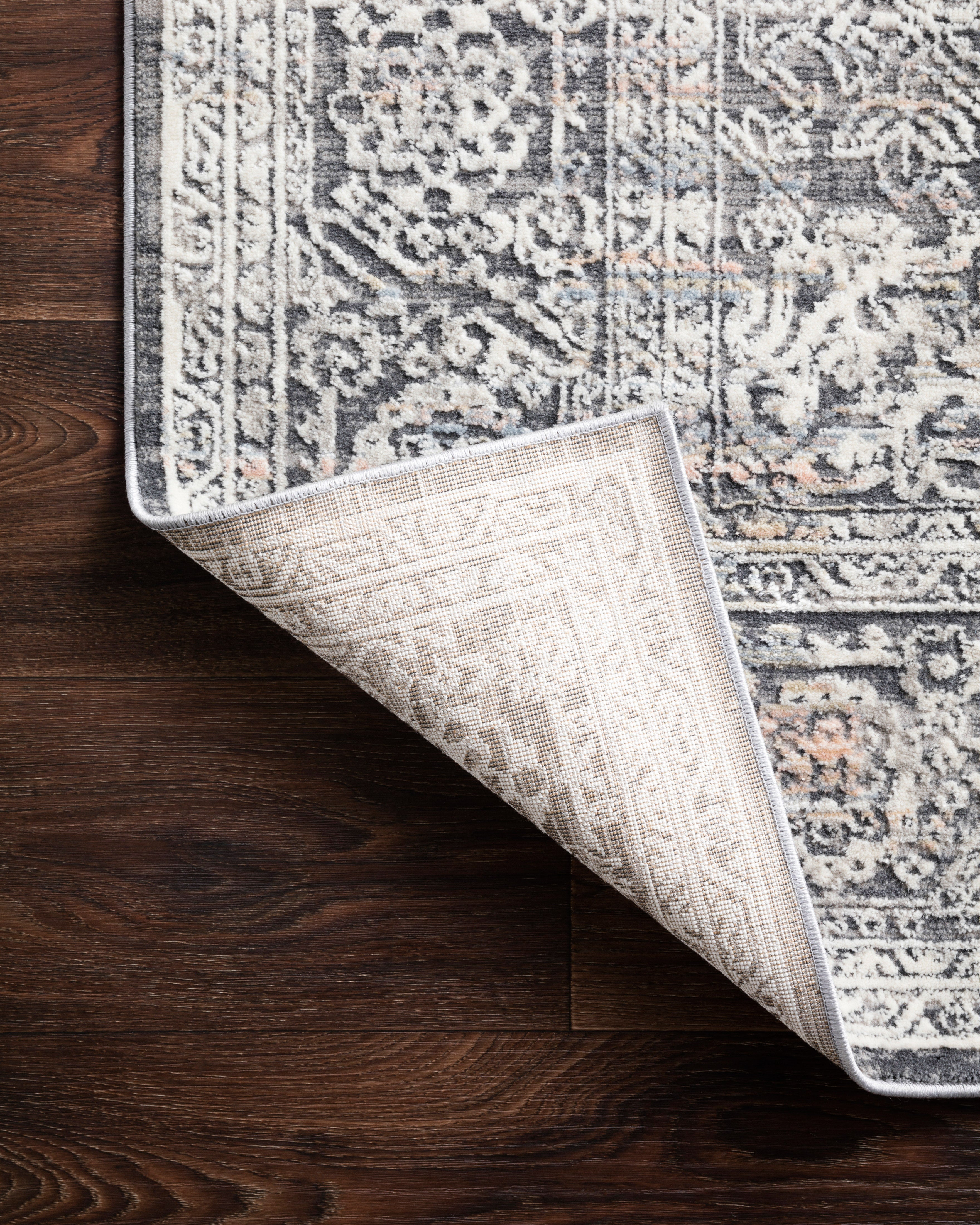 Loloi Lucia Steel / Ivory Rug RUGS - synthetic Loloi