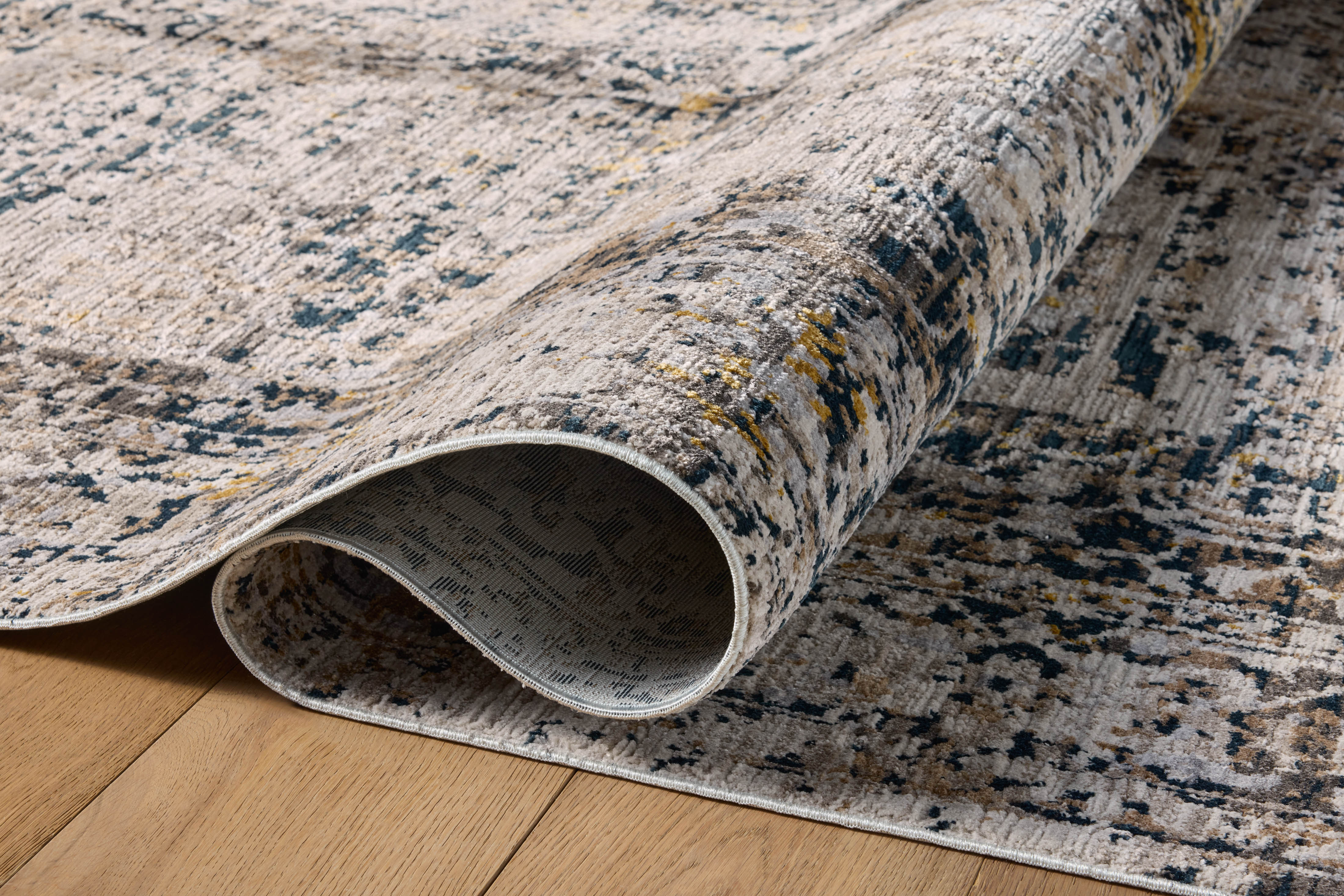 Loloi Leigh Charcoal / Taupe Rug RUGS - synthetic Loloi