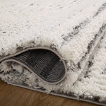 Loloi Levitt Shag Ivory / Grey Rug 0-RUGS-patterned Loloi