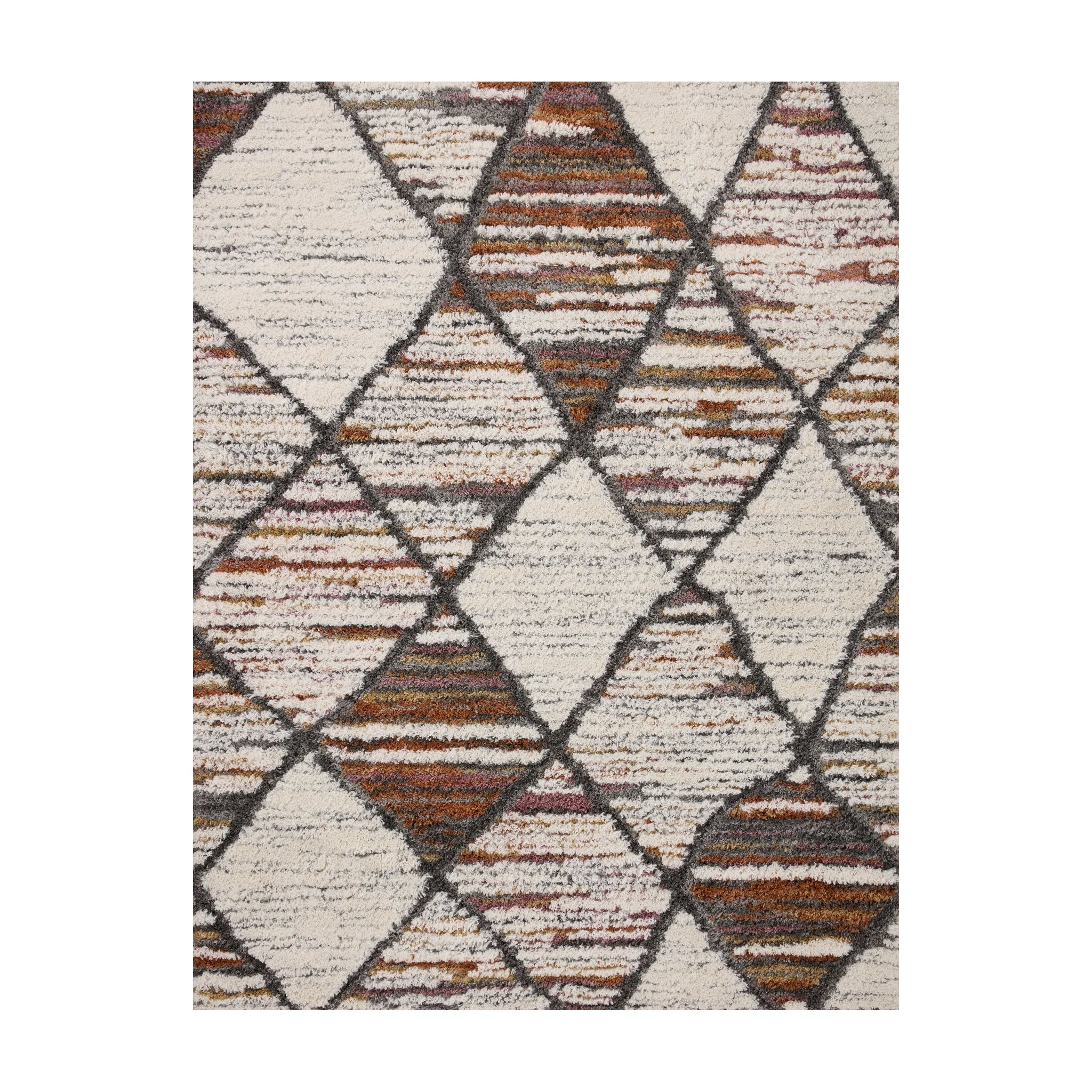 Loloi Levitt Shag Ivory / Fiesta Rug RUGS - synthetic Loloi 18" x 18"