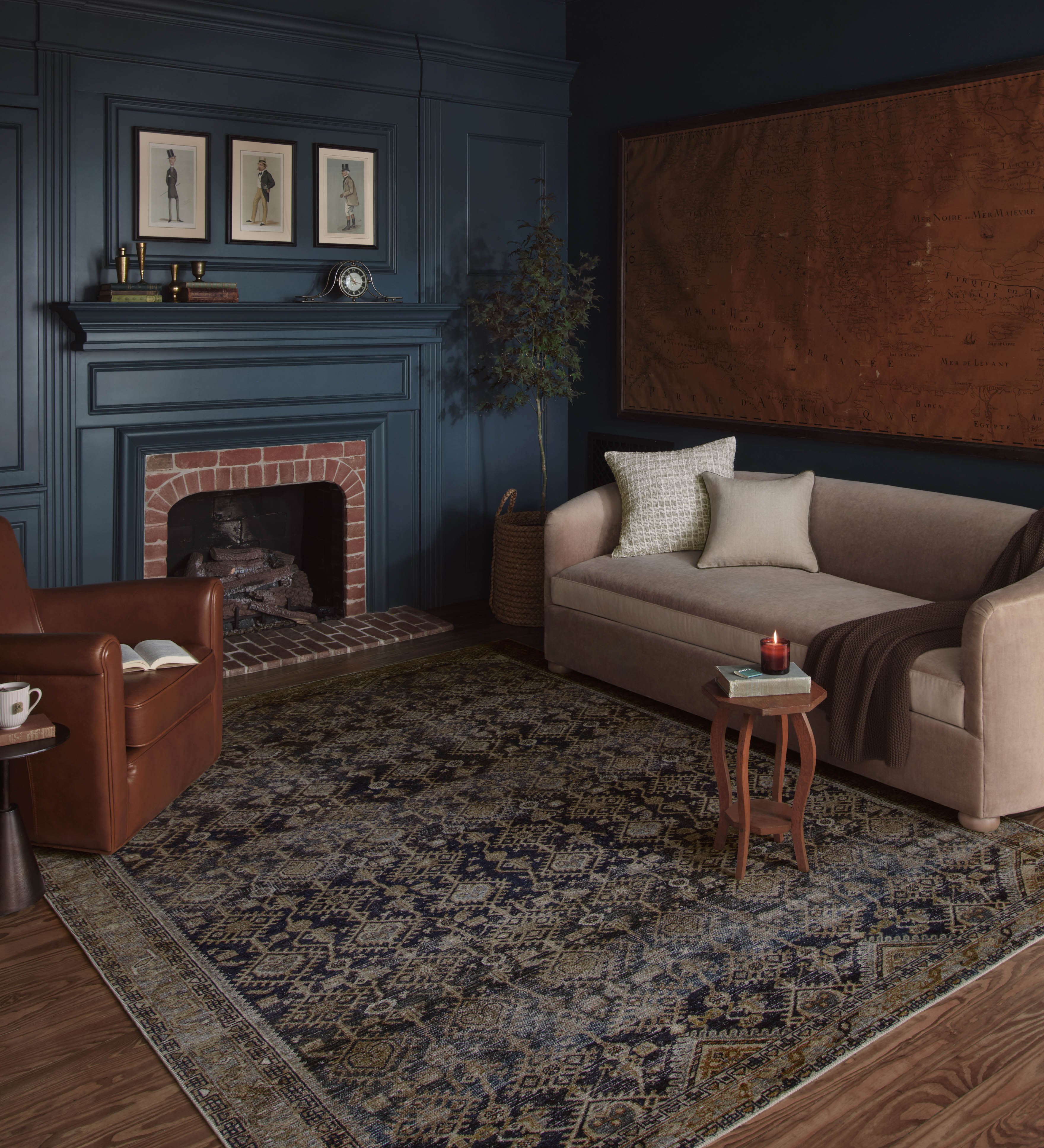 Loloi Lenna Indigo / Natural Rug 2 - RUGS - patterned Loloi