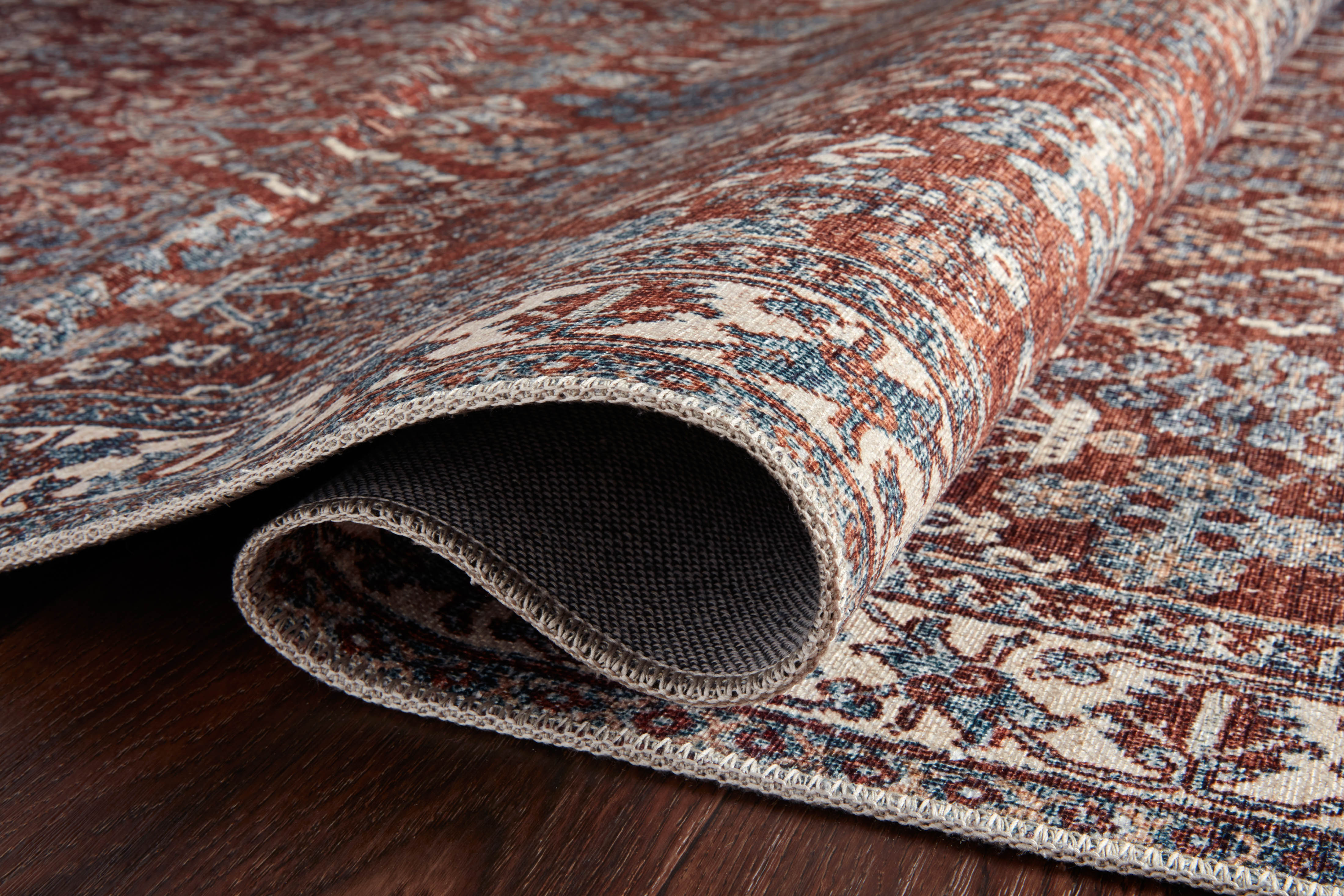 Magnolia Home By Joanna Gaines x Loloi Lenna Brick / Sky Rug RUGS - synthetic Loloi