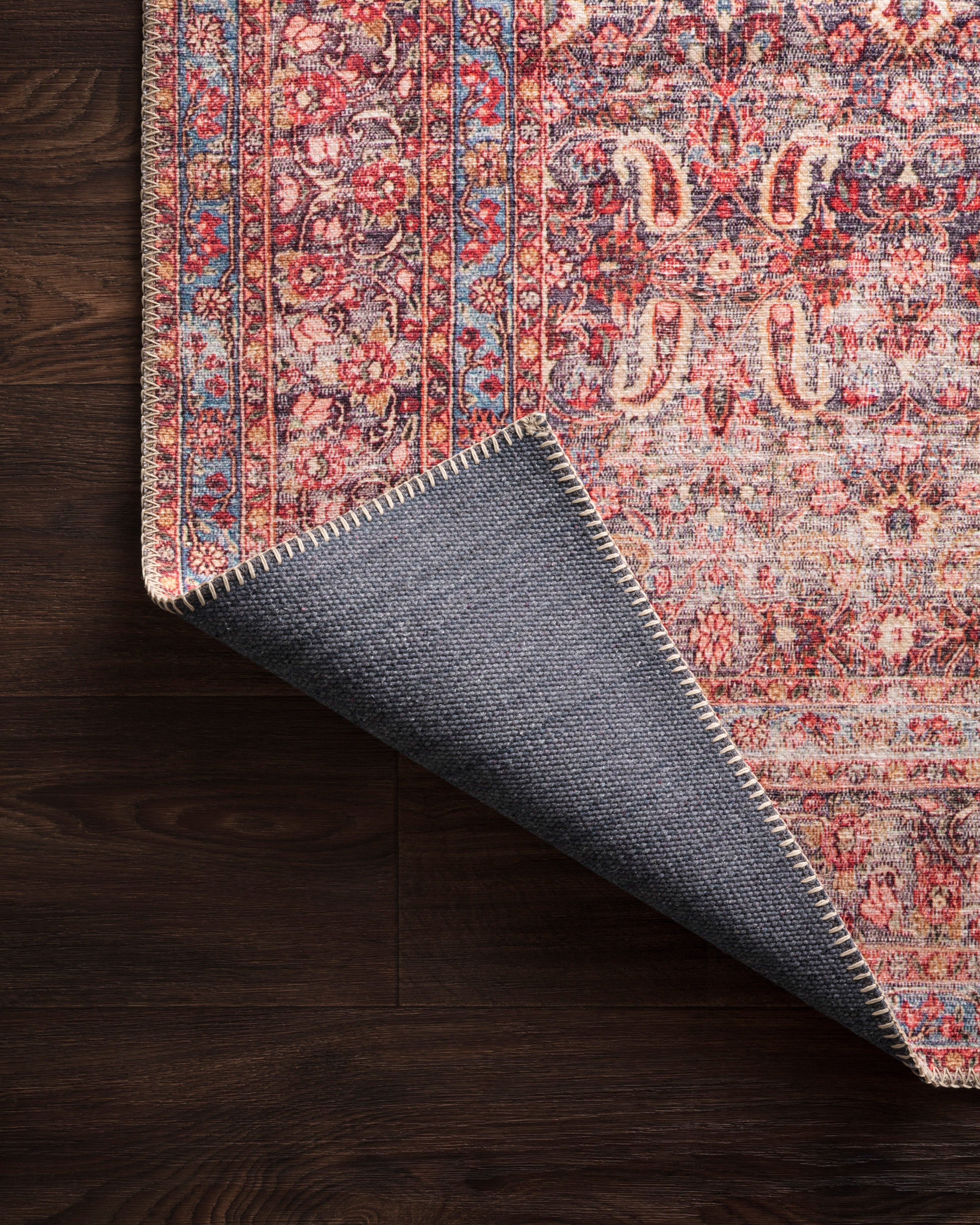 Loloi Loren Eggplant / Crimson Rug RUGS - synthetic Loloi