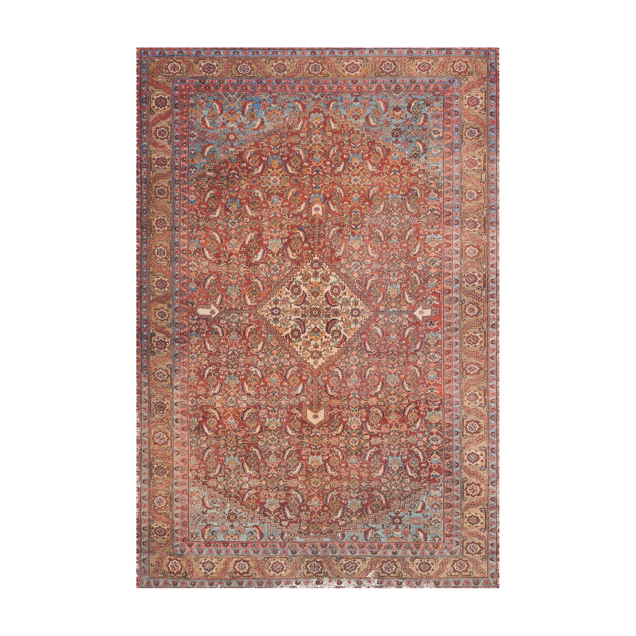 Loloi Loren Red / Multi Rug RUGS - synthetic Loloi 18" x 18"