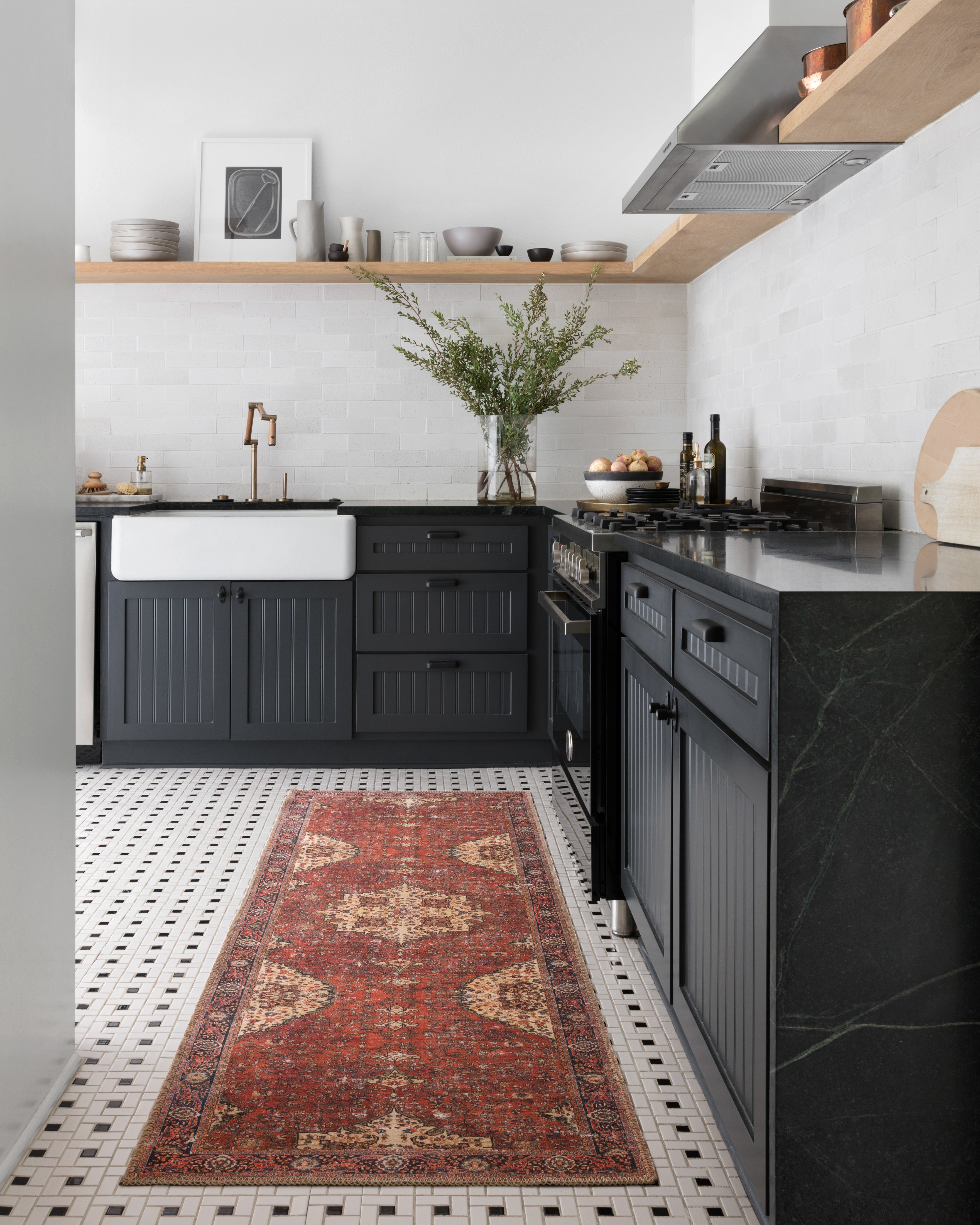 Loloi Loren Red / Navy Rug RUGS - synthetic Loloi