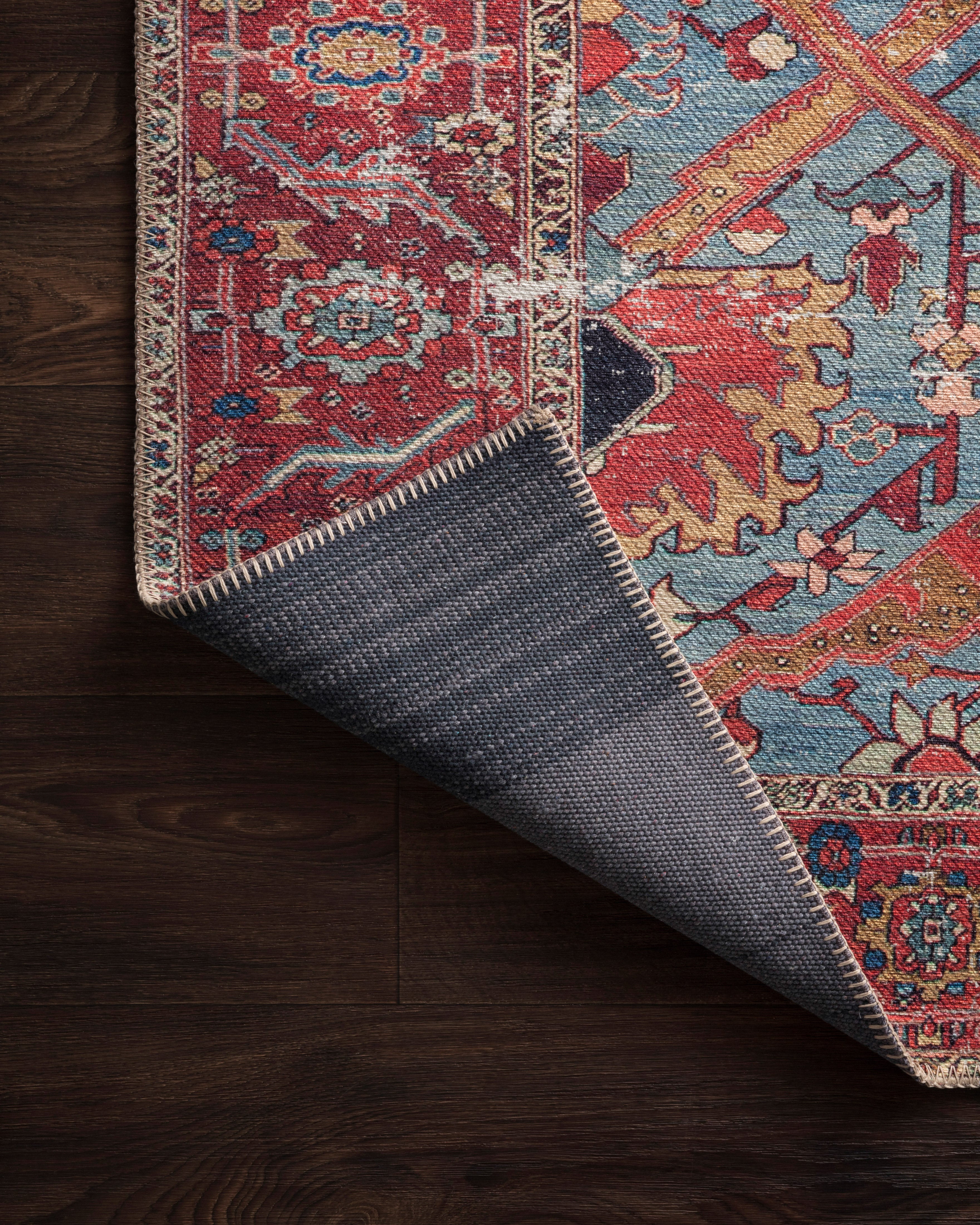 Loloi Loren Blue / Red Rug RUGS - synthetic Loloi