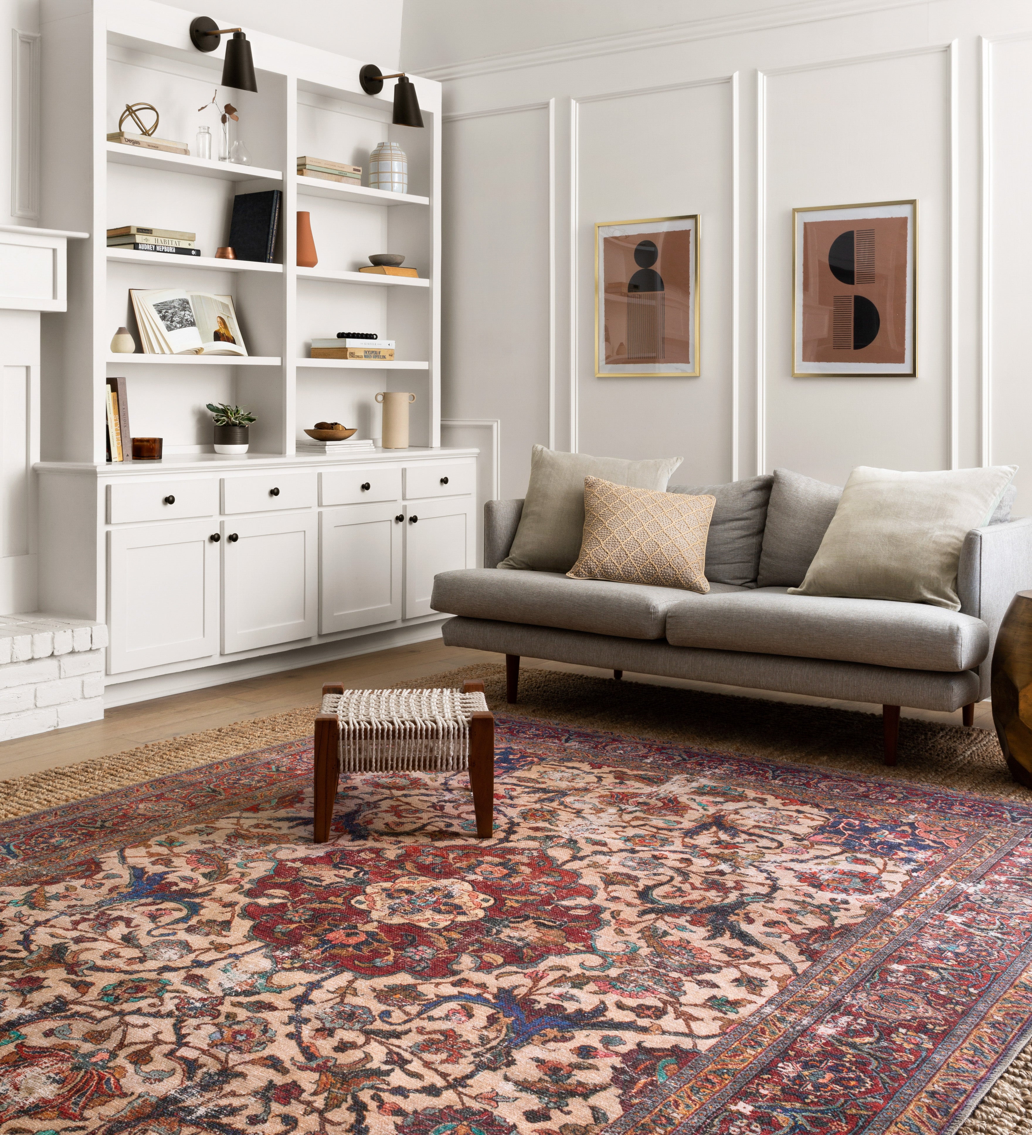 Loloi Loren Sand / Multi Rug RUGS - synthetic Loloi