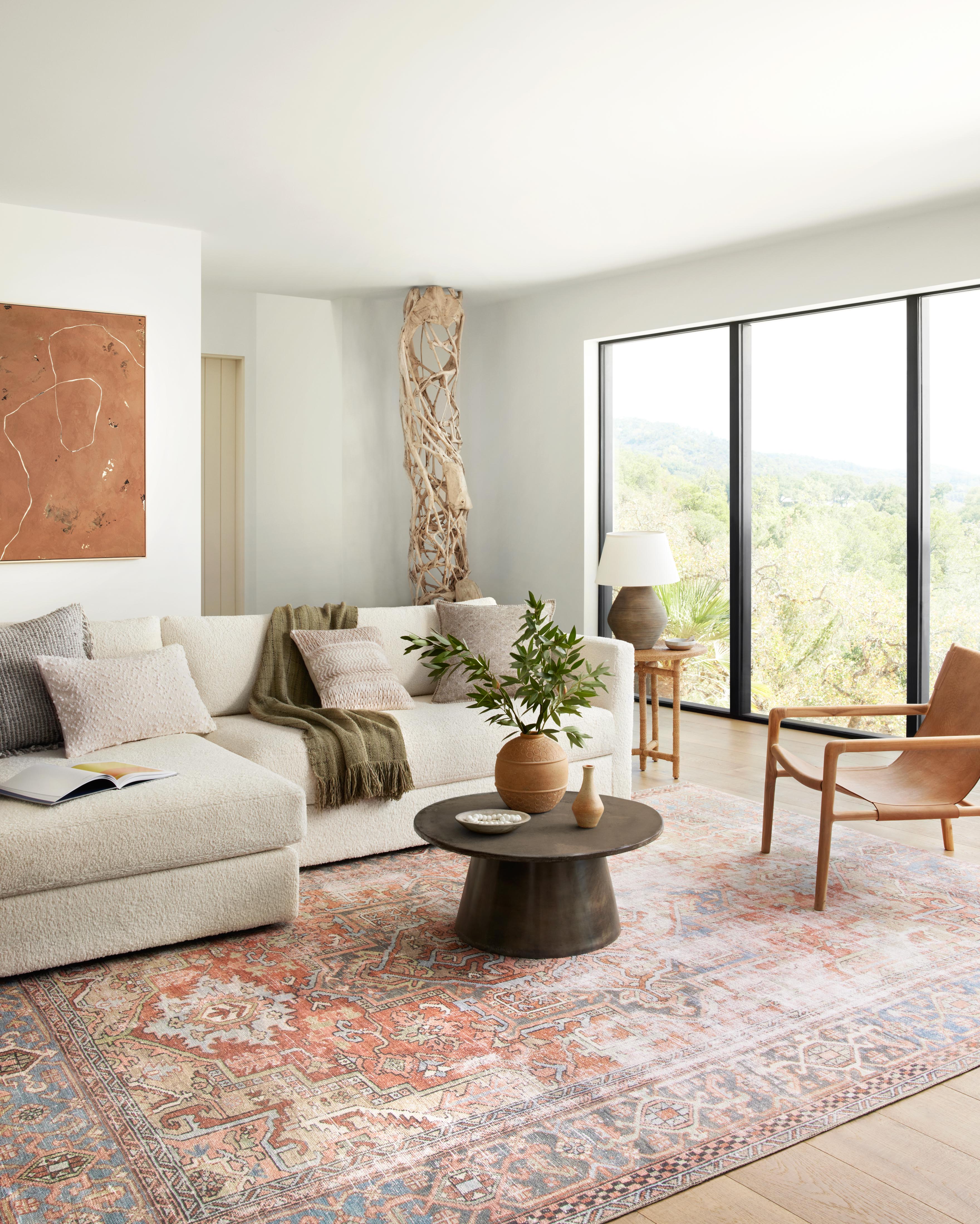 Loloi Loren Terracotta / Sky Rug 2-patterned rugs Loloi