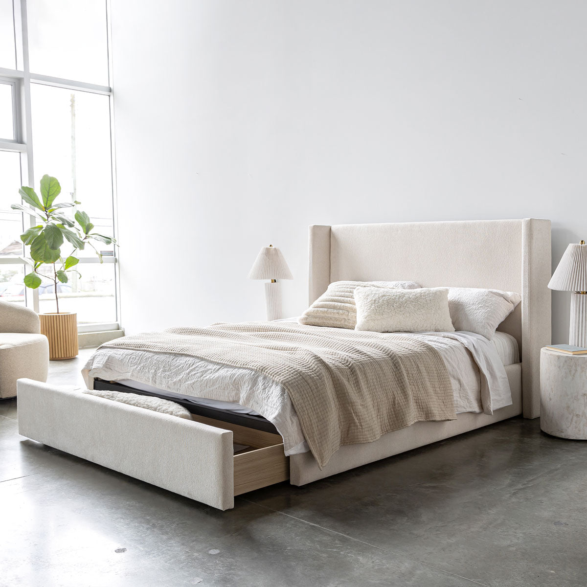 Lowry Drawer Storage Bed FURNITURE - bed Style In Form