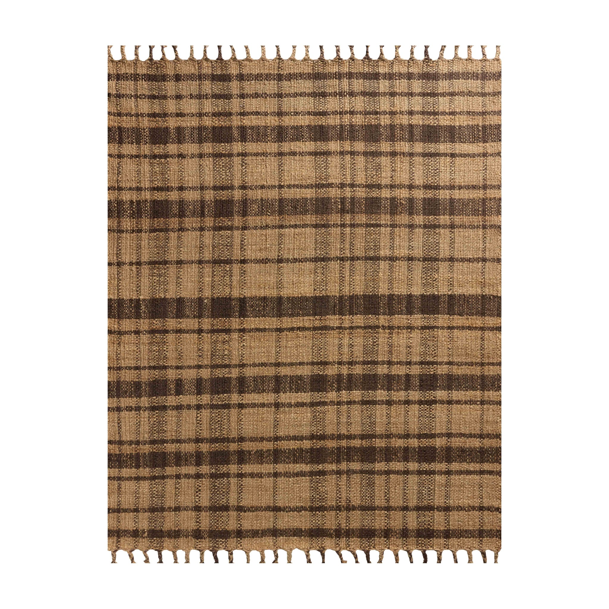 Joanna Gaines x Loloi Louie Natural / Espresso Rug RUGS - jute Loloi 18" x 18"