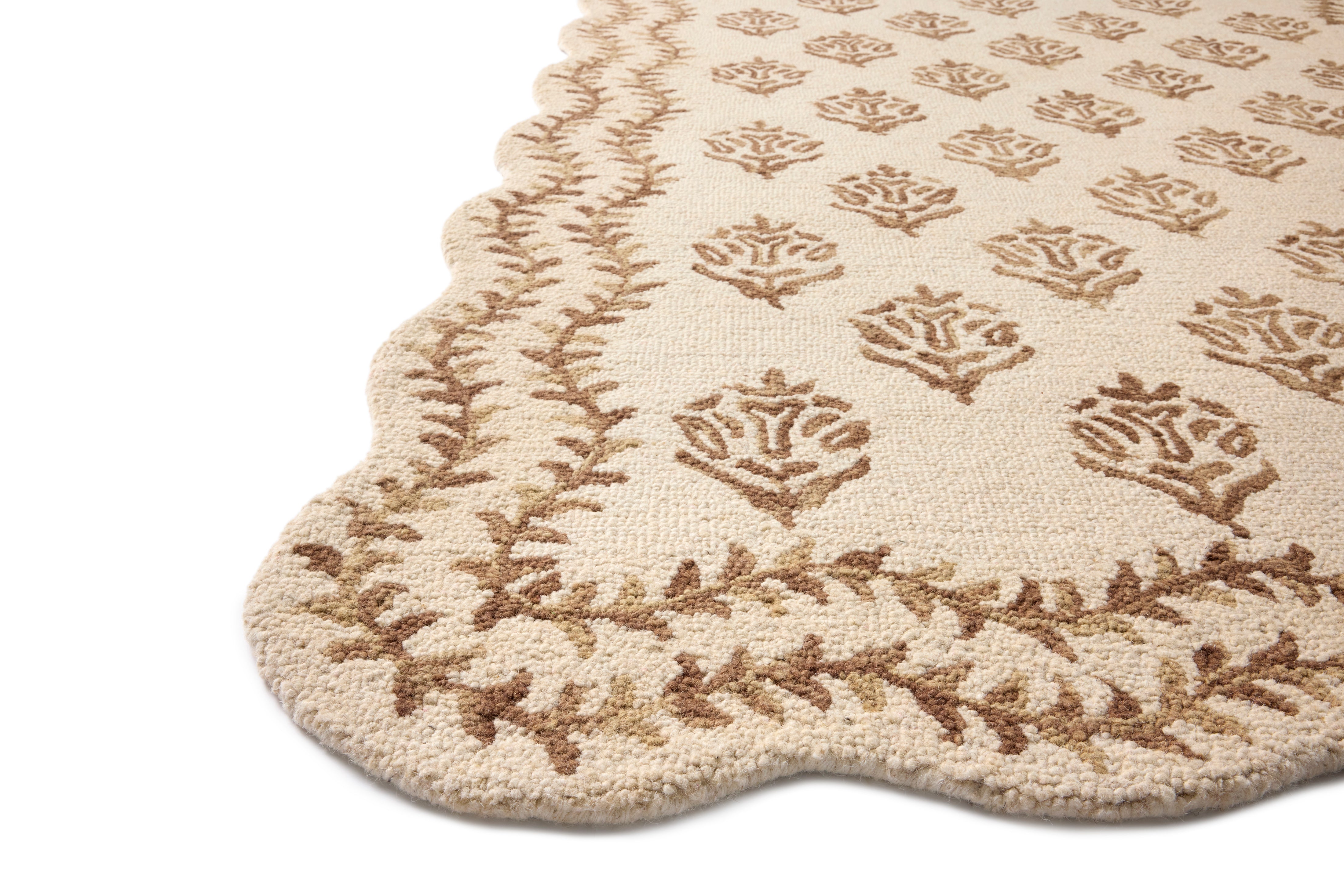 Rifle Paper Co. x Loloi Lisette Ivory / Natural Rug RUGS - wool Loloi 18" x 18"