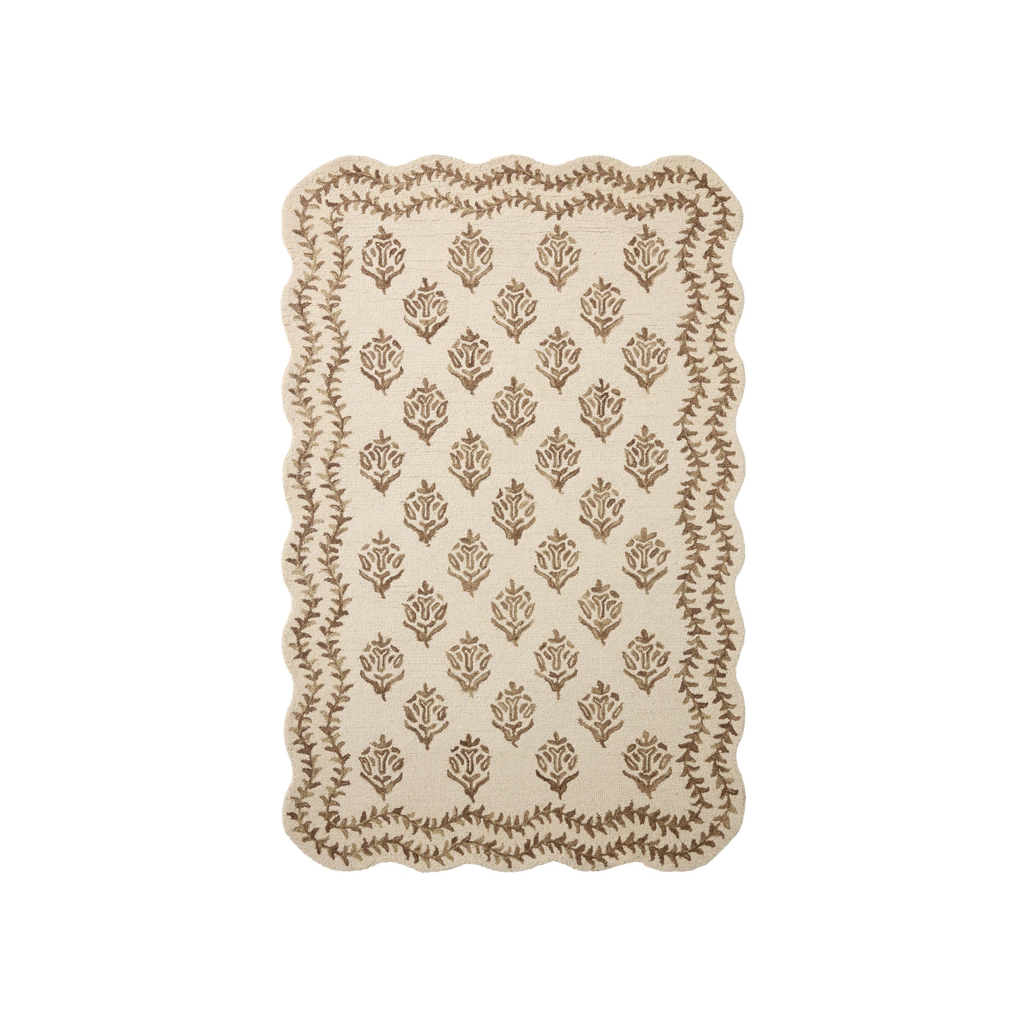 Rifle Paper Co. x Loloi Lisette Ivory / Natural Rug, 18" x 18"