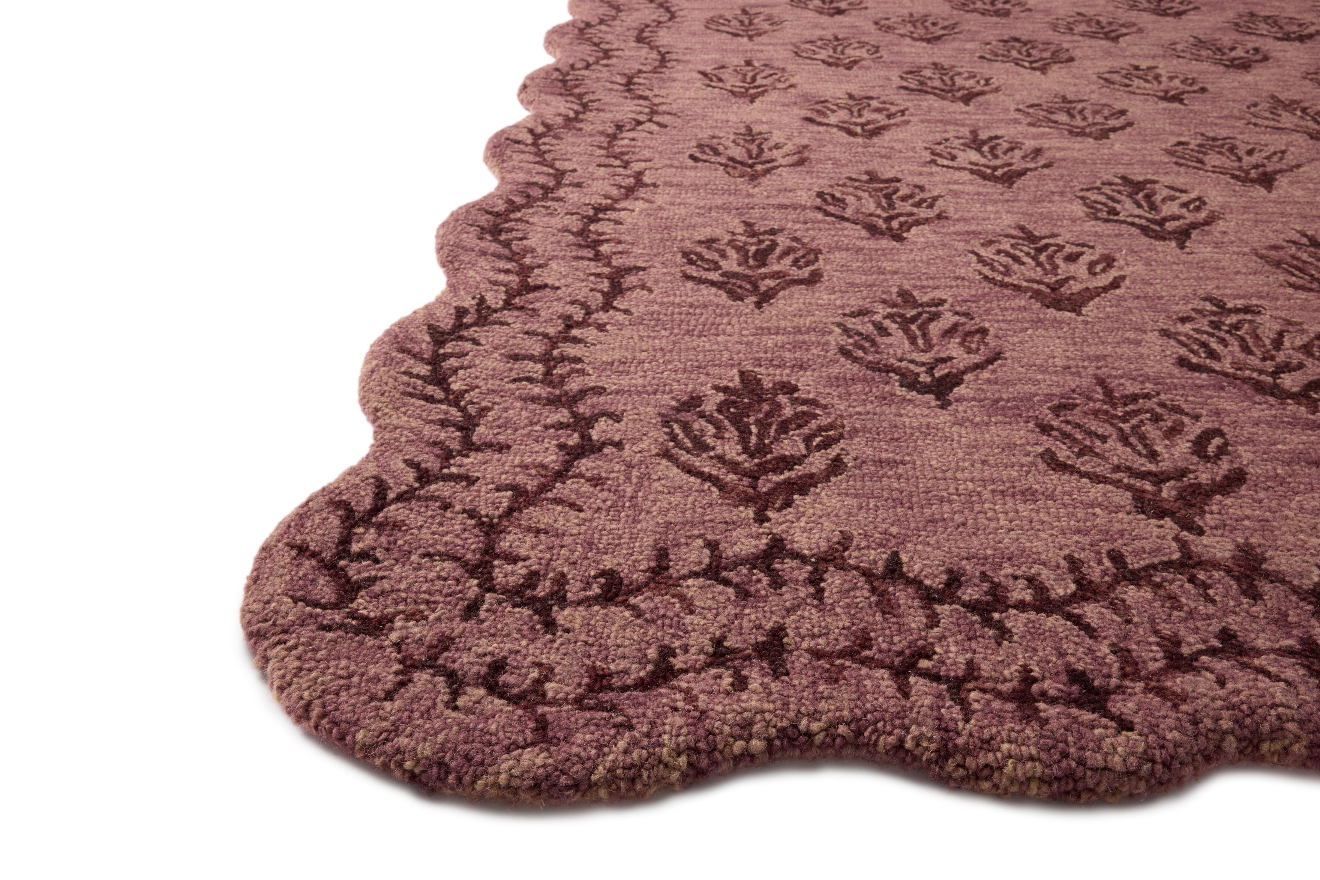 Rifle Paper Co. x Loloi Lisette Plum / Dark Plum Rug RUGS - wool Loloi 18" x 18"