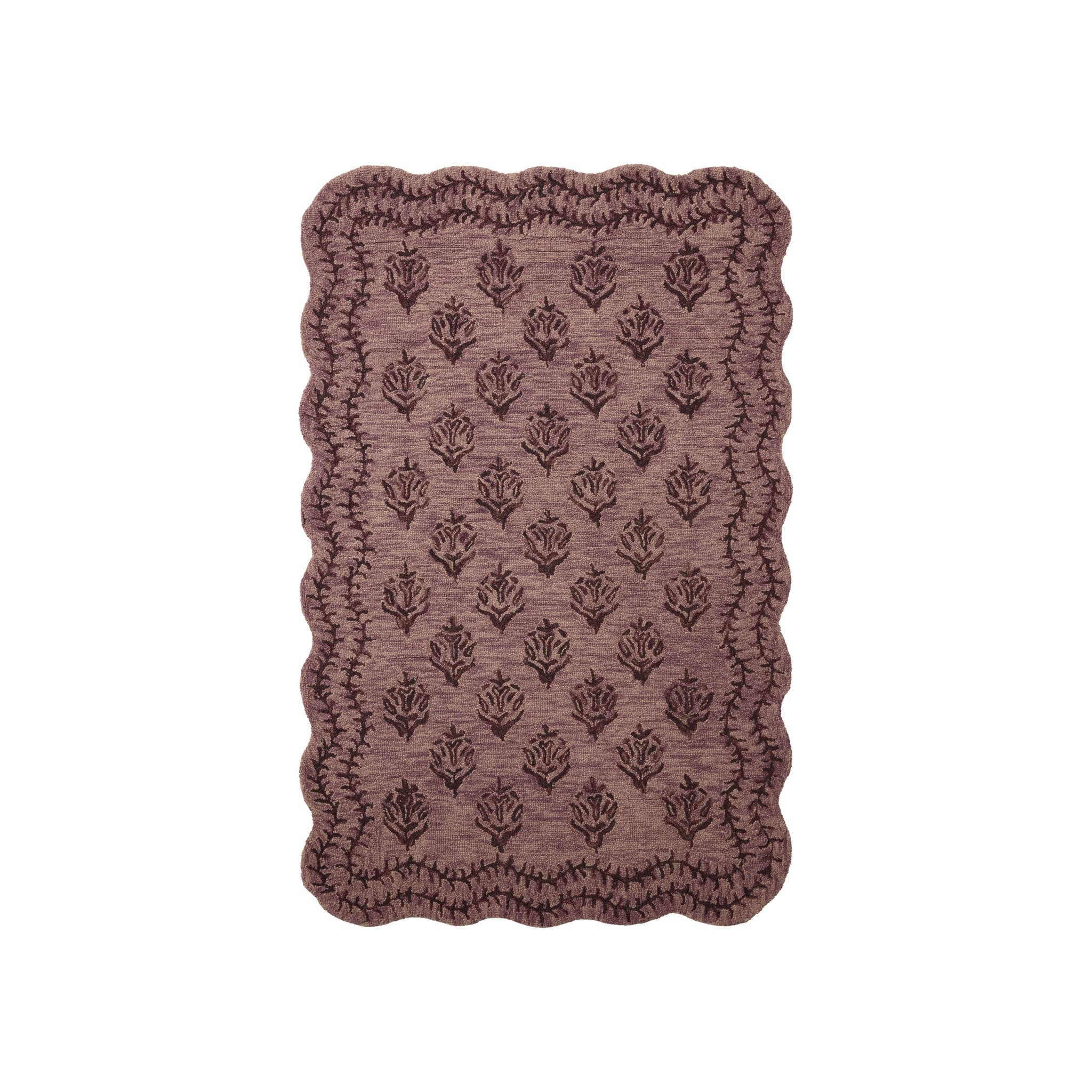 Rifle Paper Co. x Loloi Lisette Plum / Dark Plum Rug, 18" x 18"