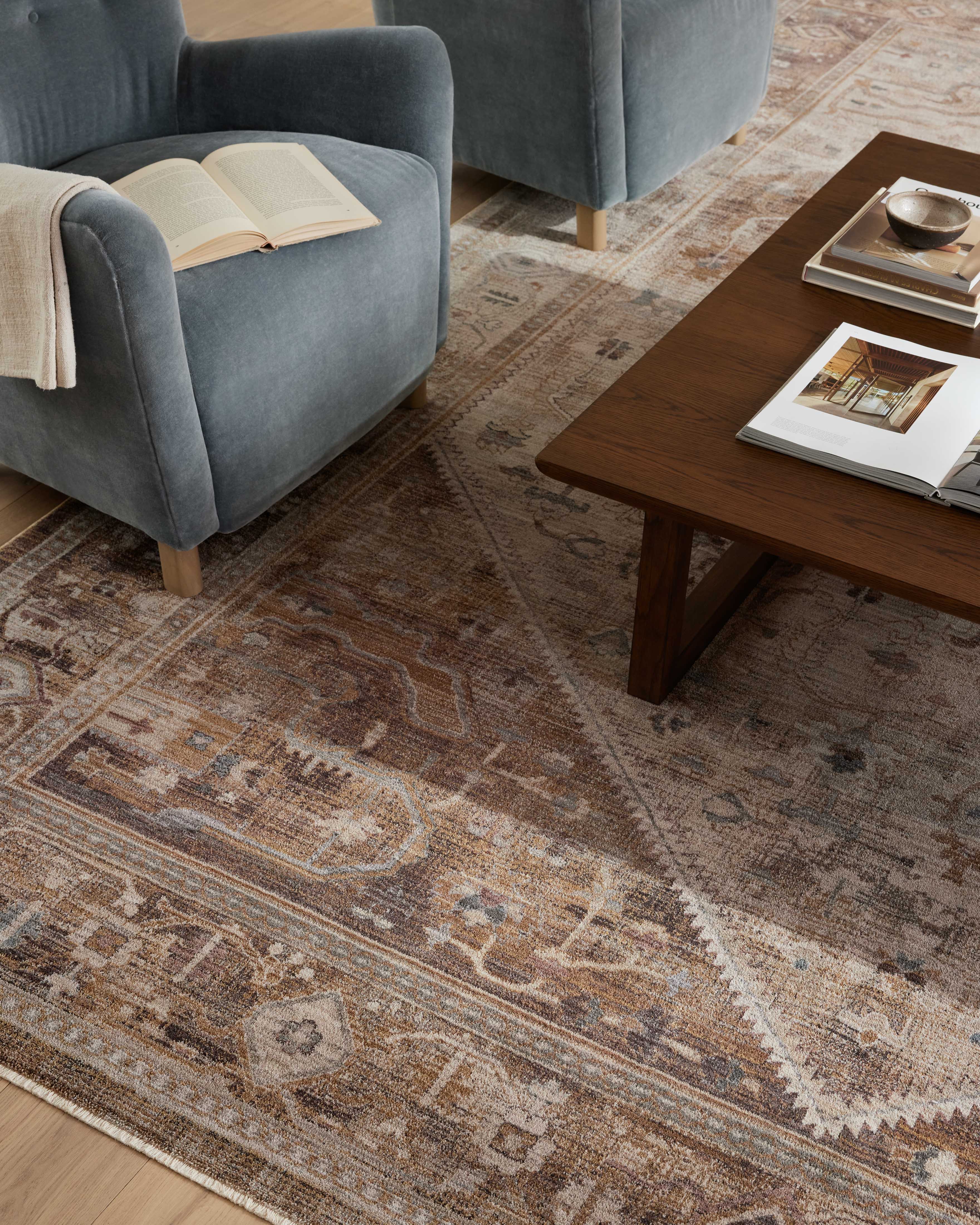 Loloi Lyra Natural / Mocha Rug 0-RUGS-patterned Loloi