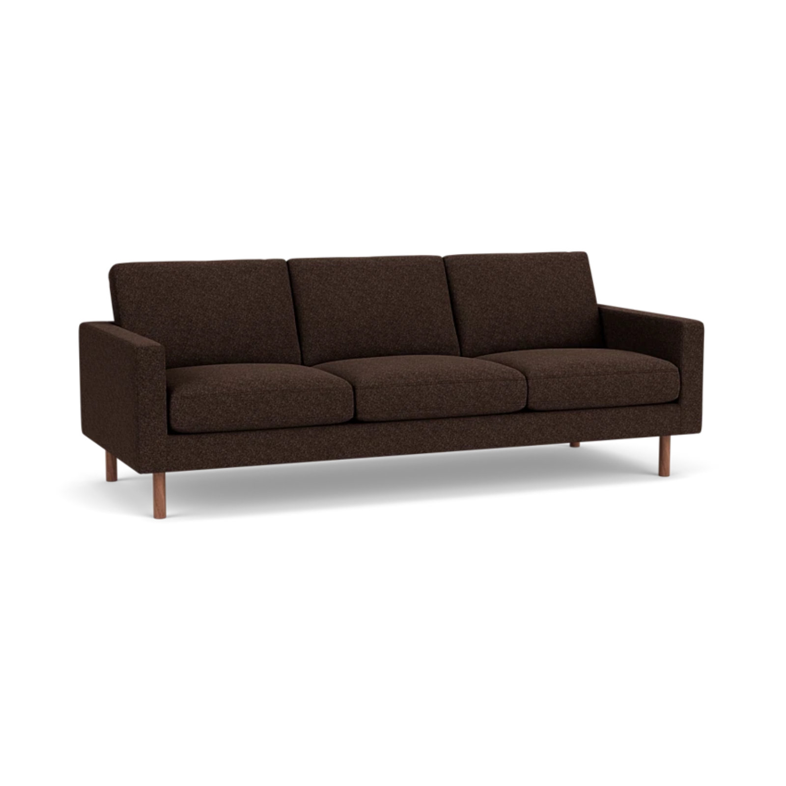 EQ3 Custom Fabric Joan 87" Sofa - Walnut Leg