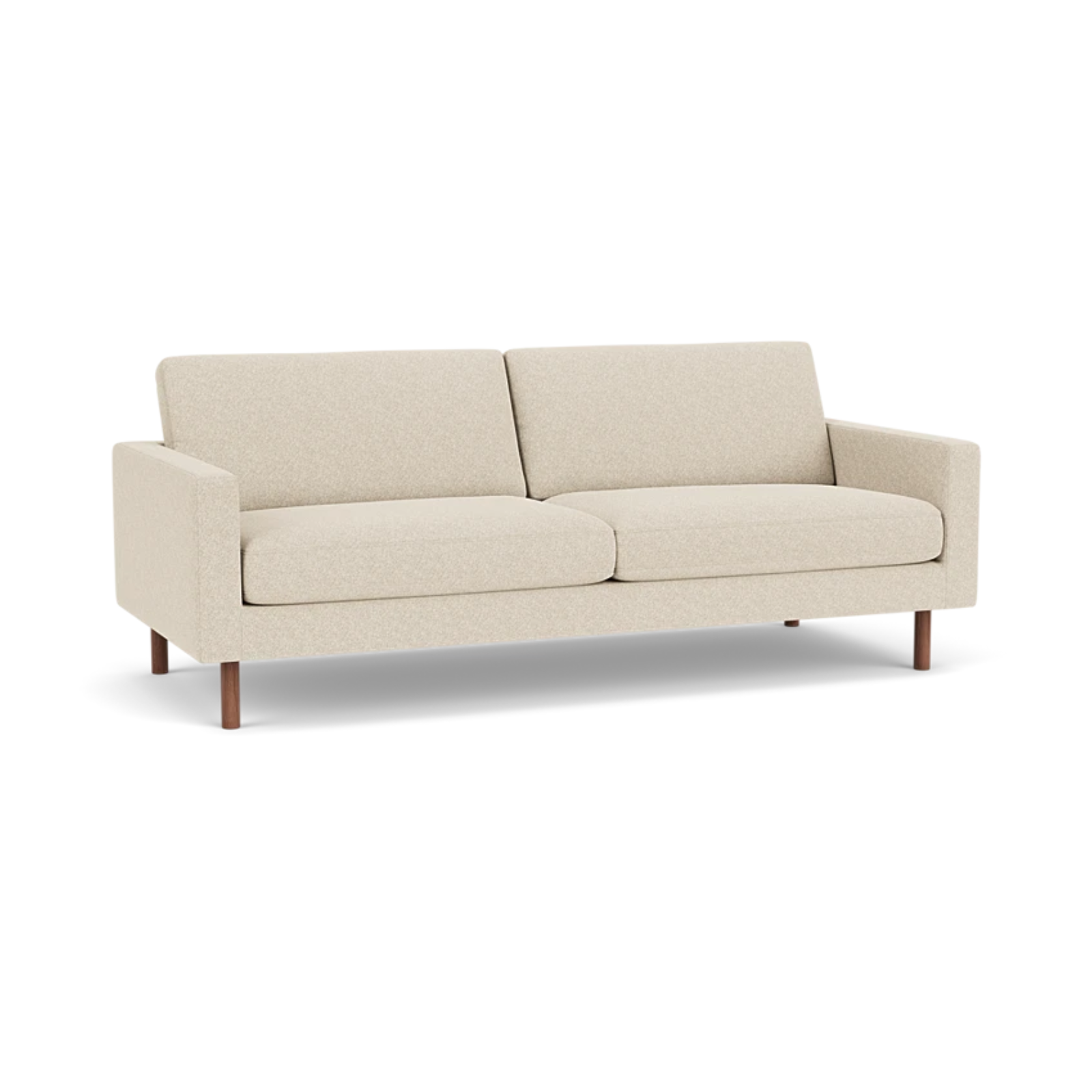 EQ3 Custom Fabric Joan 83" Sofa - Walnut Leg