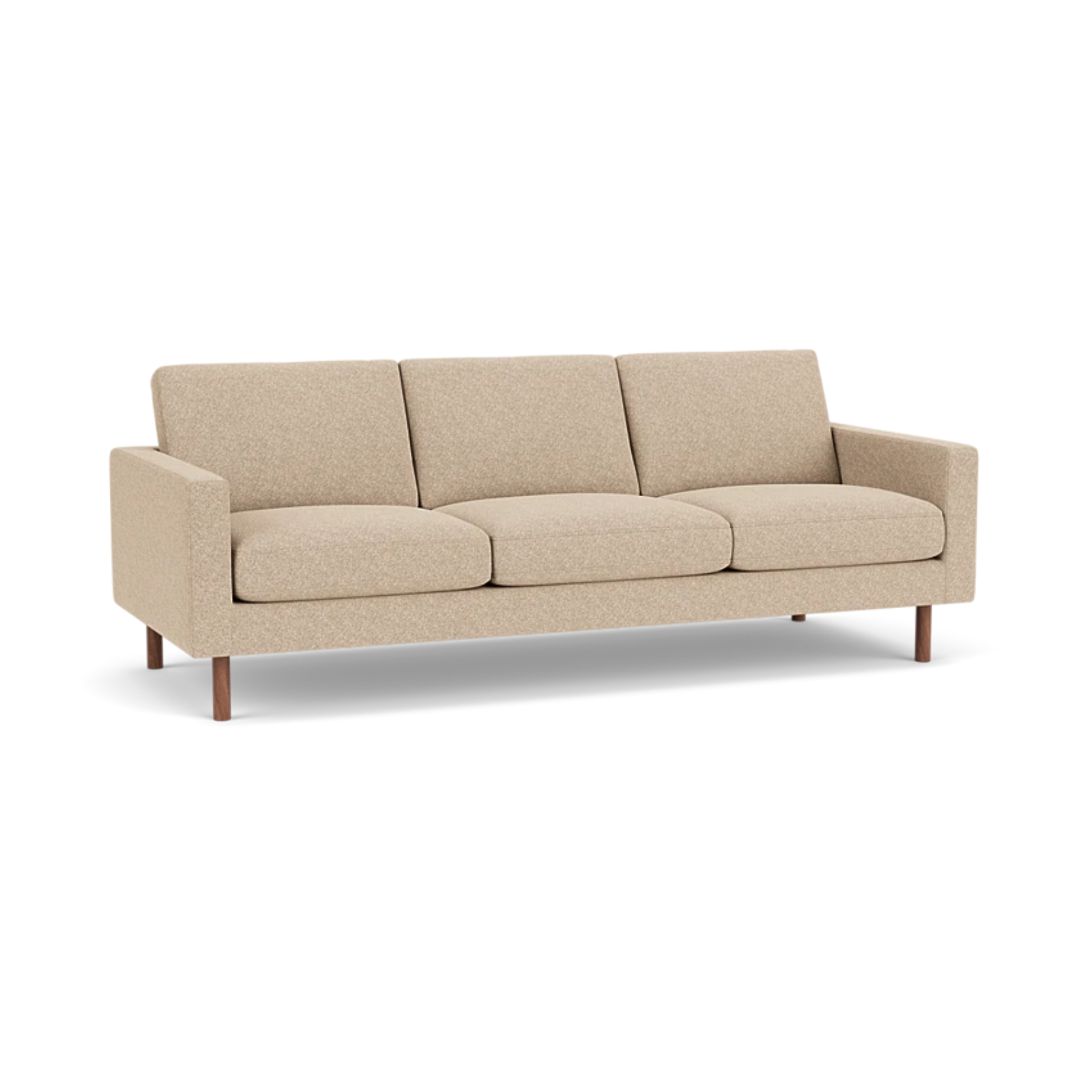 EQ3 Custom Fabric Joan 87" Sofa - Walnut Leg