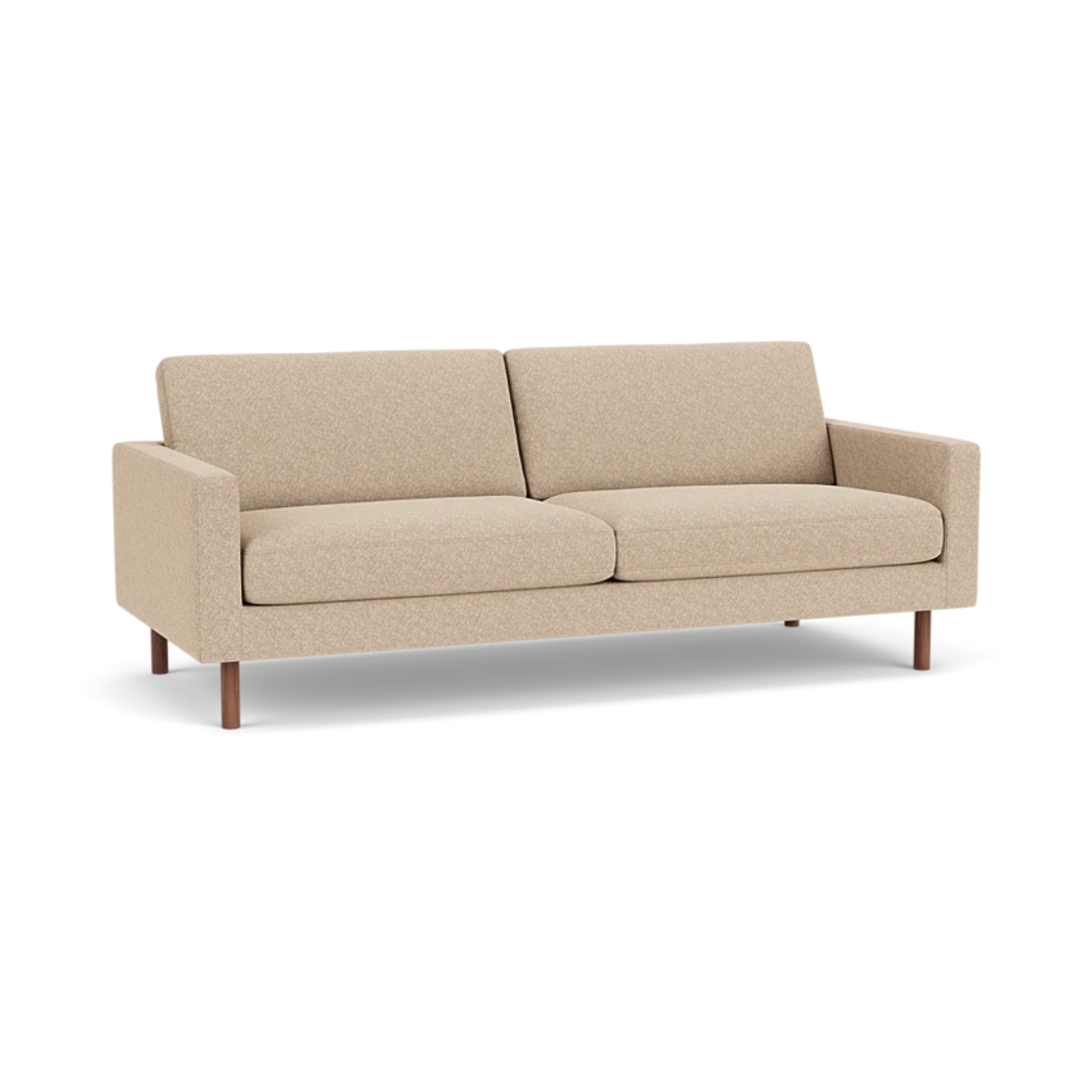 EQ3 Custom Fabric Joan 83" Sofa - Walnut Leg