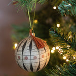 Round Paper Mache Ornament with Tassel - Rug & Weave