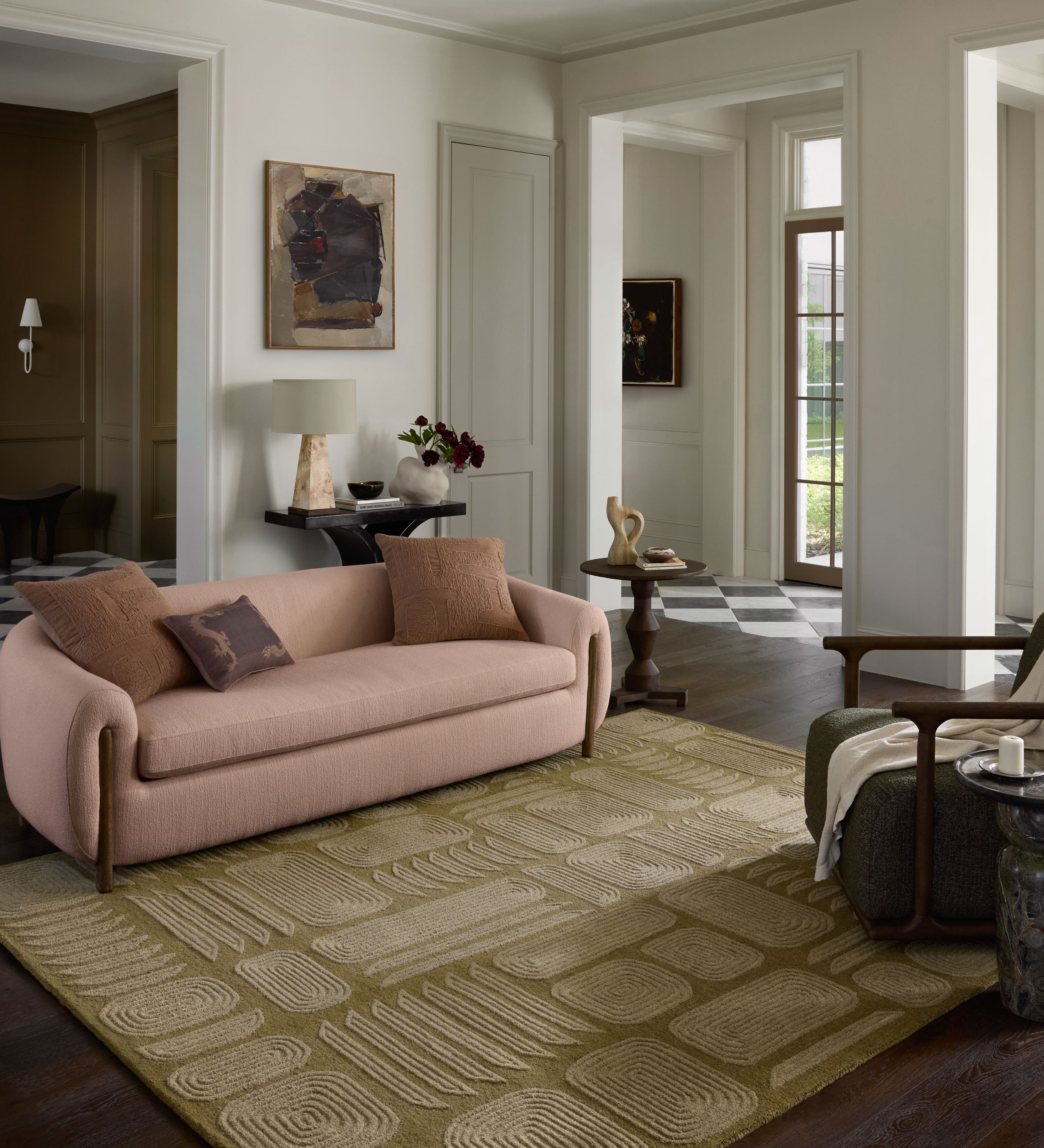 Brigette Romanek x Loloi Madi Light Olive / Oatmeal Rug