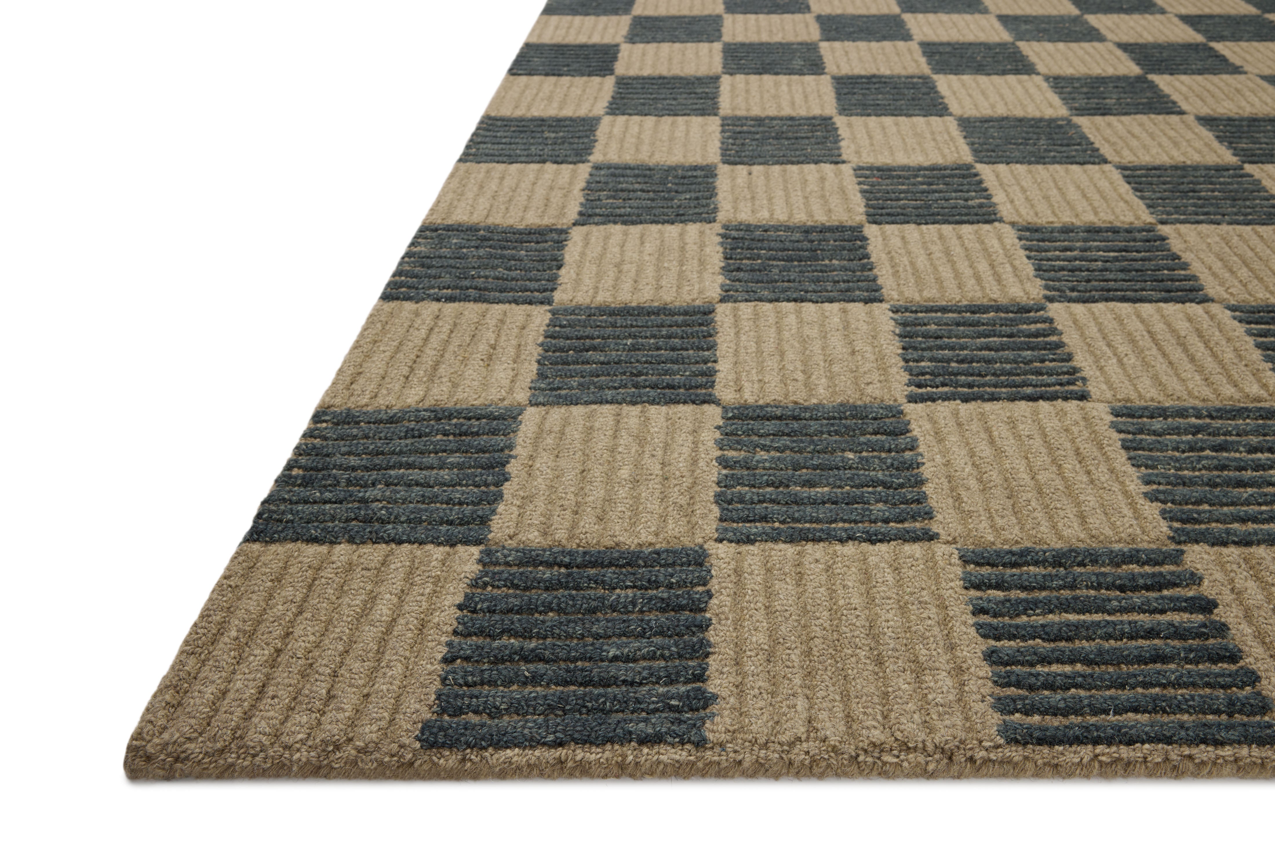 Brigette Romanek x Loloi Madi Taupe / Navy Rug RUGS - wool Loloi 18" x 18" sample