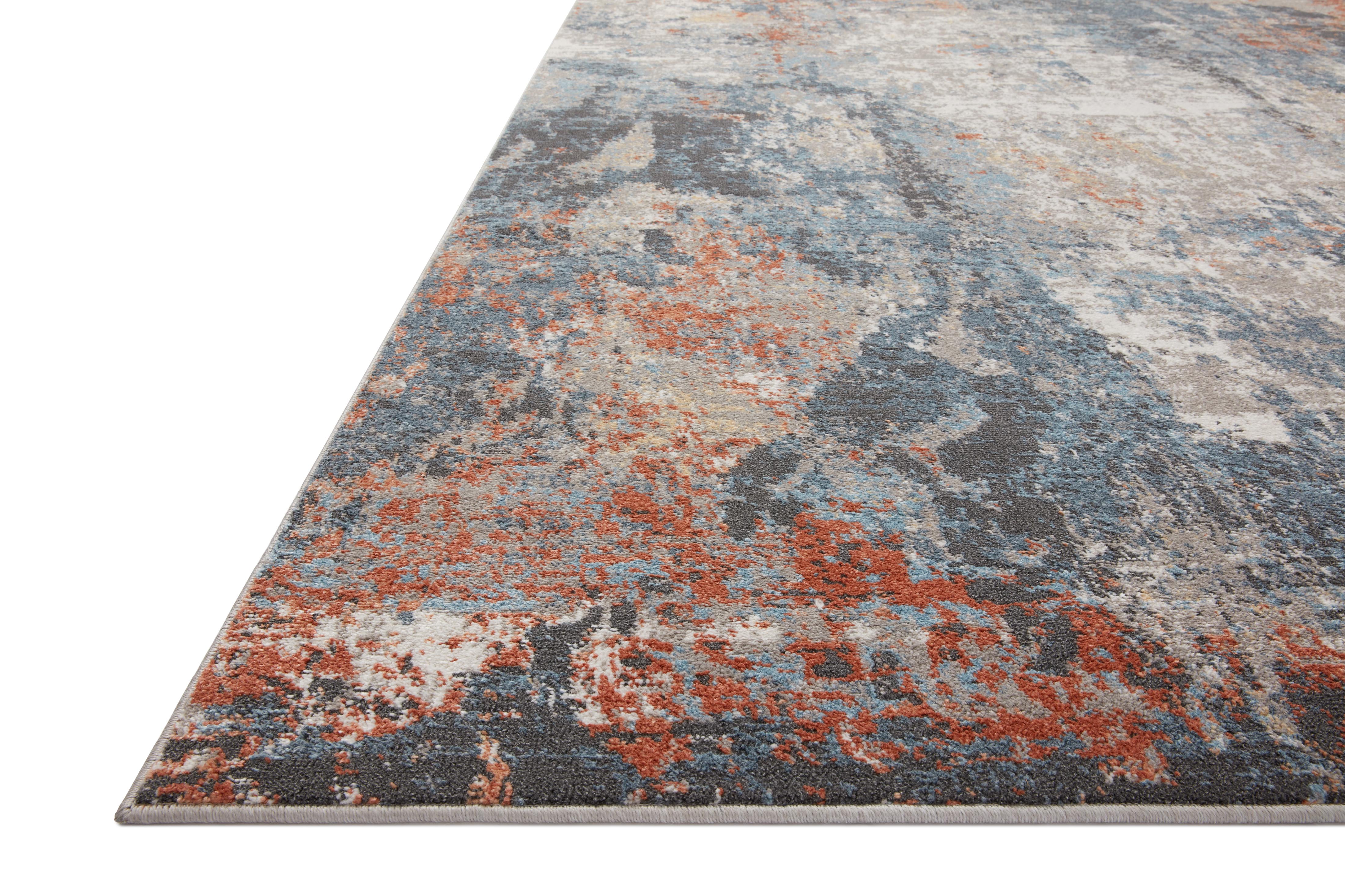 Loloi Maeve Silver / Apricot Rug RUGS - synthetic Loloi