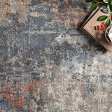 Loloi Maeve Silver / Apricot Rug RUGS - synthetic Loloi