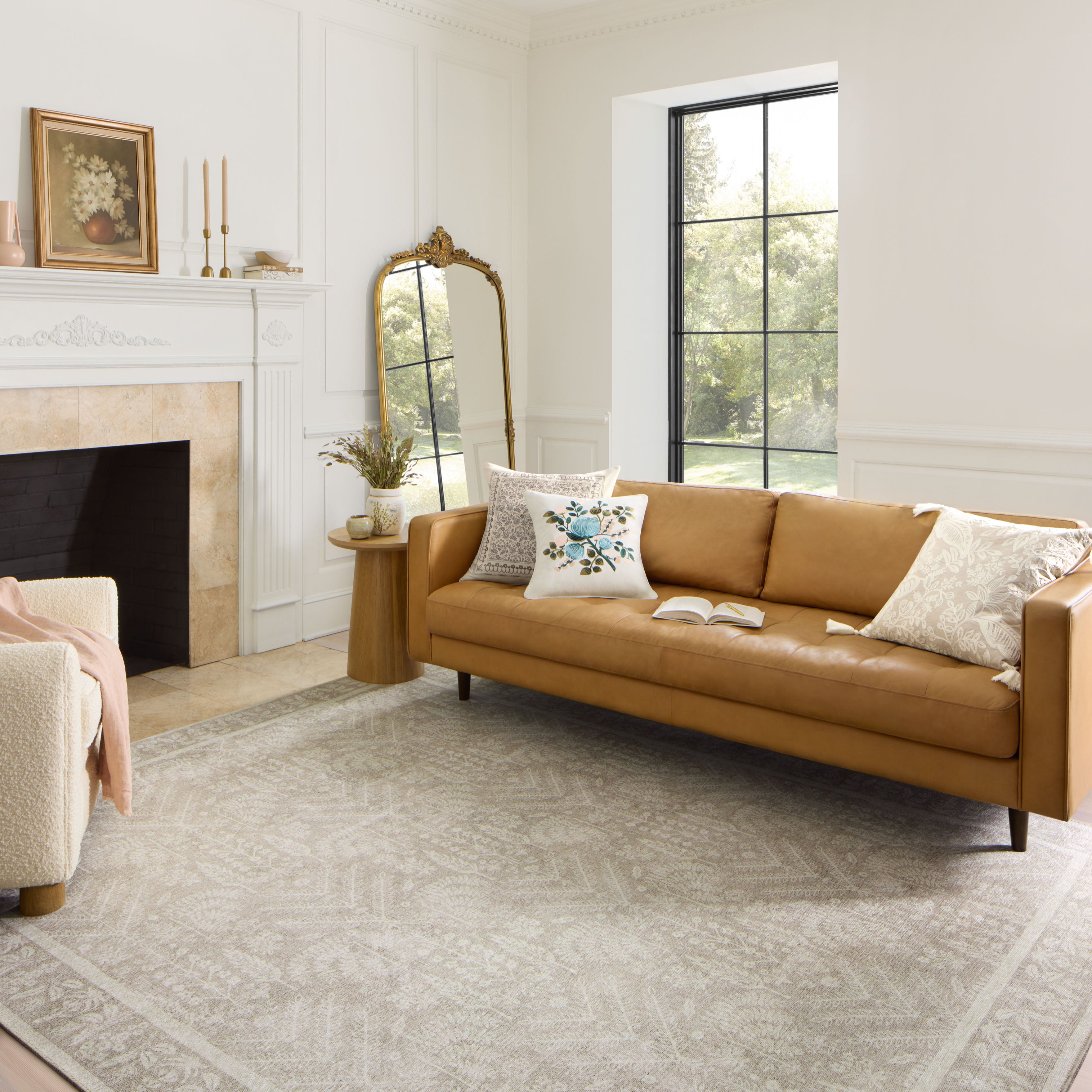 Rifle Paper Co. x Loloi/ Maison Bough Natural Rug 0 - RUGS - patterned Loloi