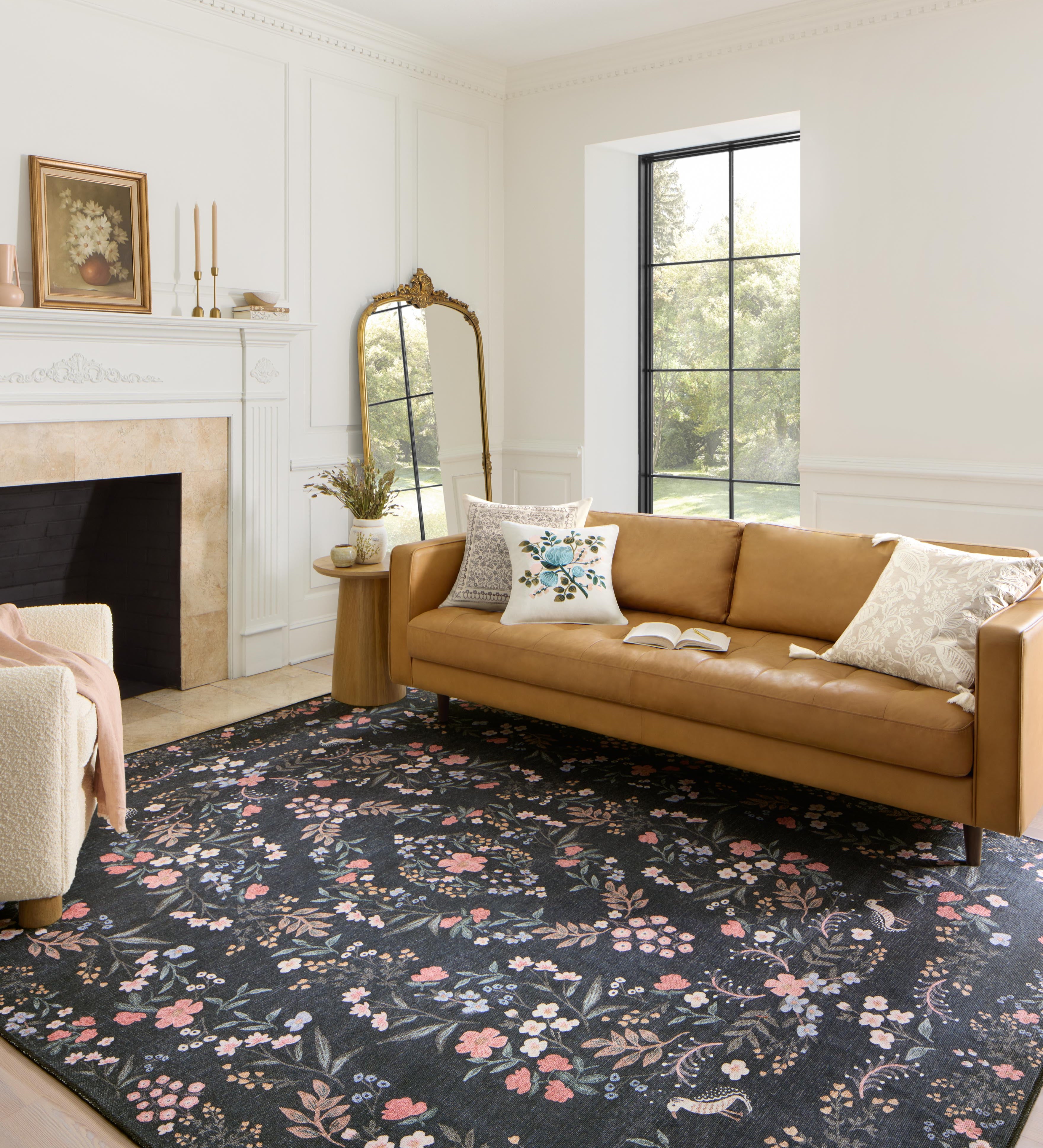Rifle Paper Co. X Loloi/ Maison Tuileries Black Rug 3 - RUGS - patterned Loloi
