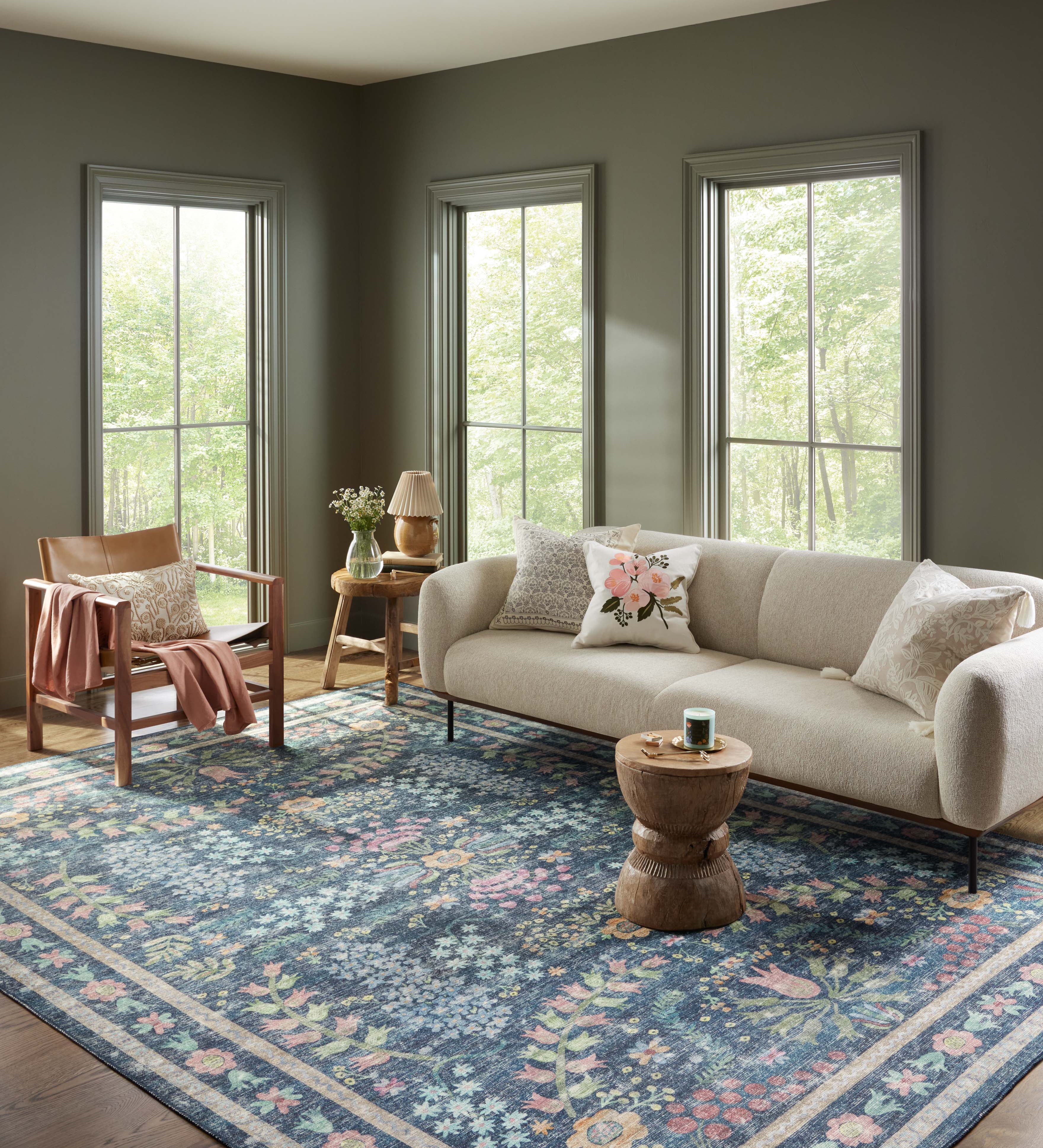 Rifle Paper Co. x Loloi Maison Blue / Multi Rug RUGS - synthetic Loloi