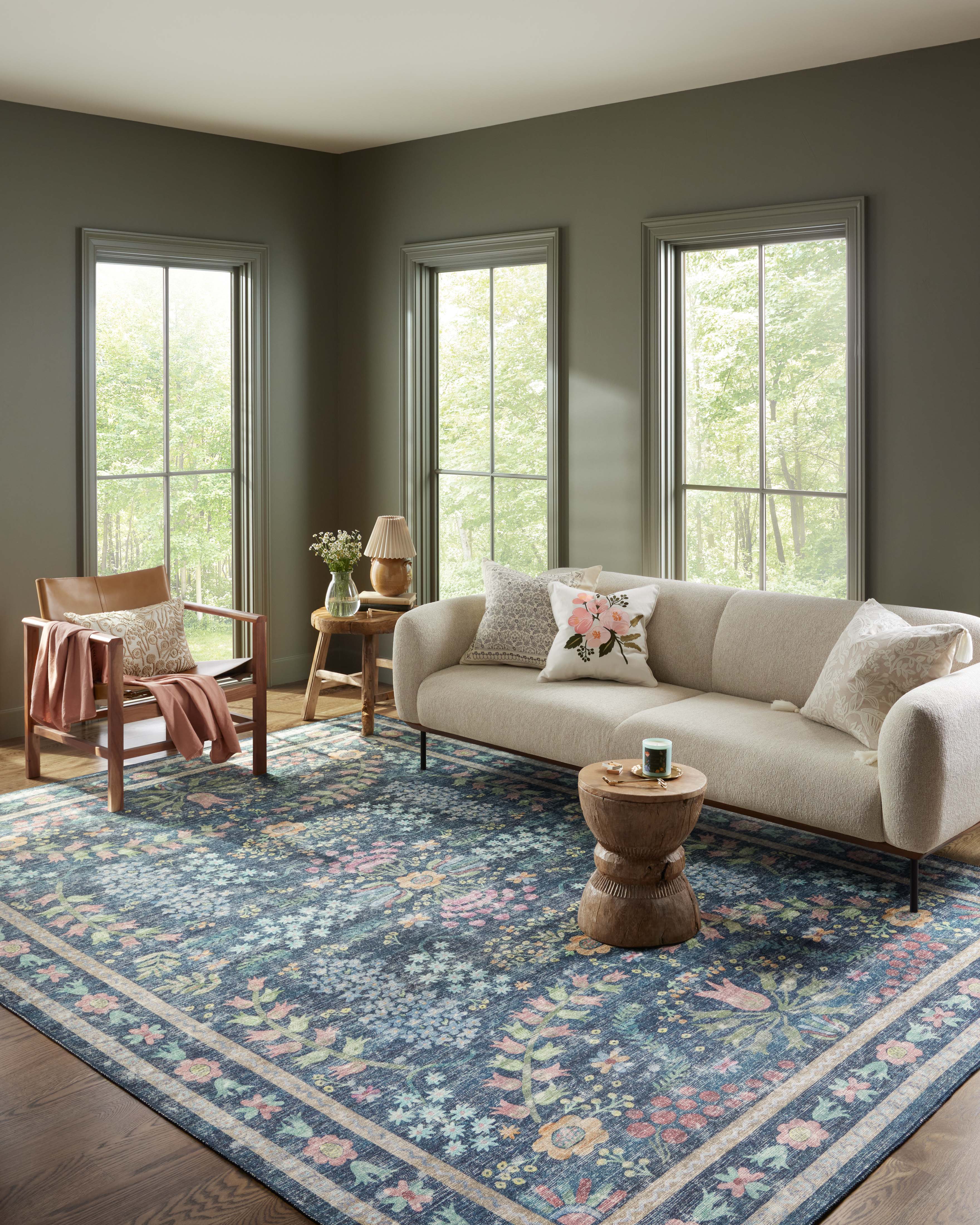 Rifle Paper Co. x Loloi Maison Blue / Multi Rug RUGS - synthetic Loloi