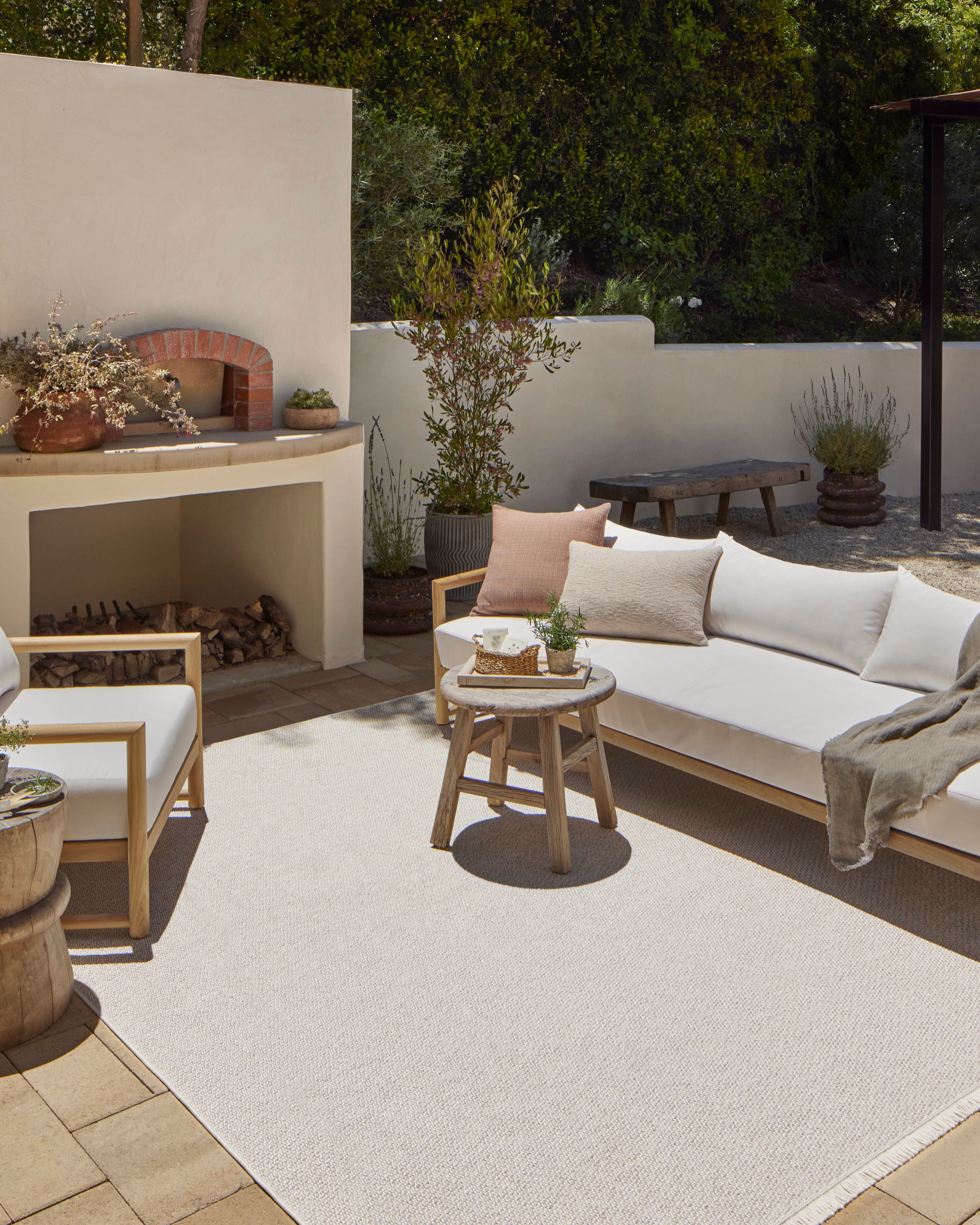 Amber Lewis x Loloi Malibu Ivory / Dove Rug No. 05 5-Rugs - indoor/outdoor Loloi