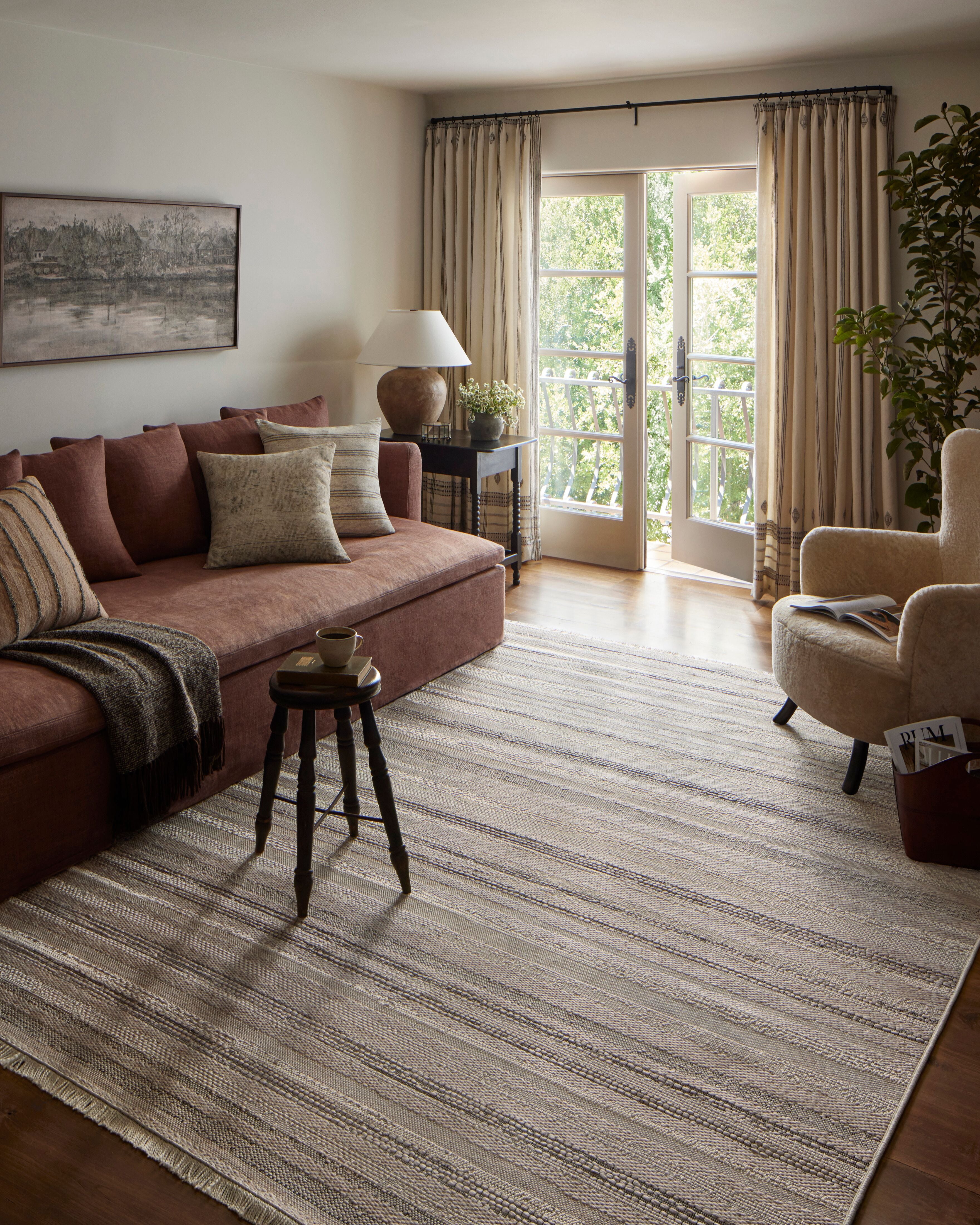 Amber Lewis x Loloi Malibu Ivory / Dove Rug No. 04 5-Rugs - indoor/outdoor Loloi