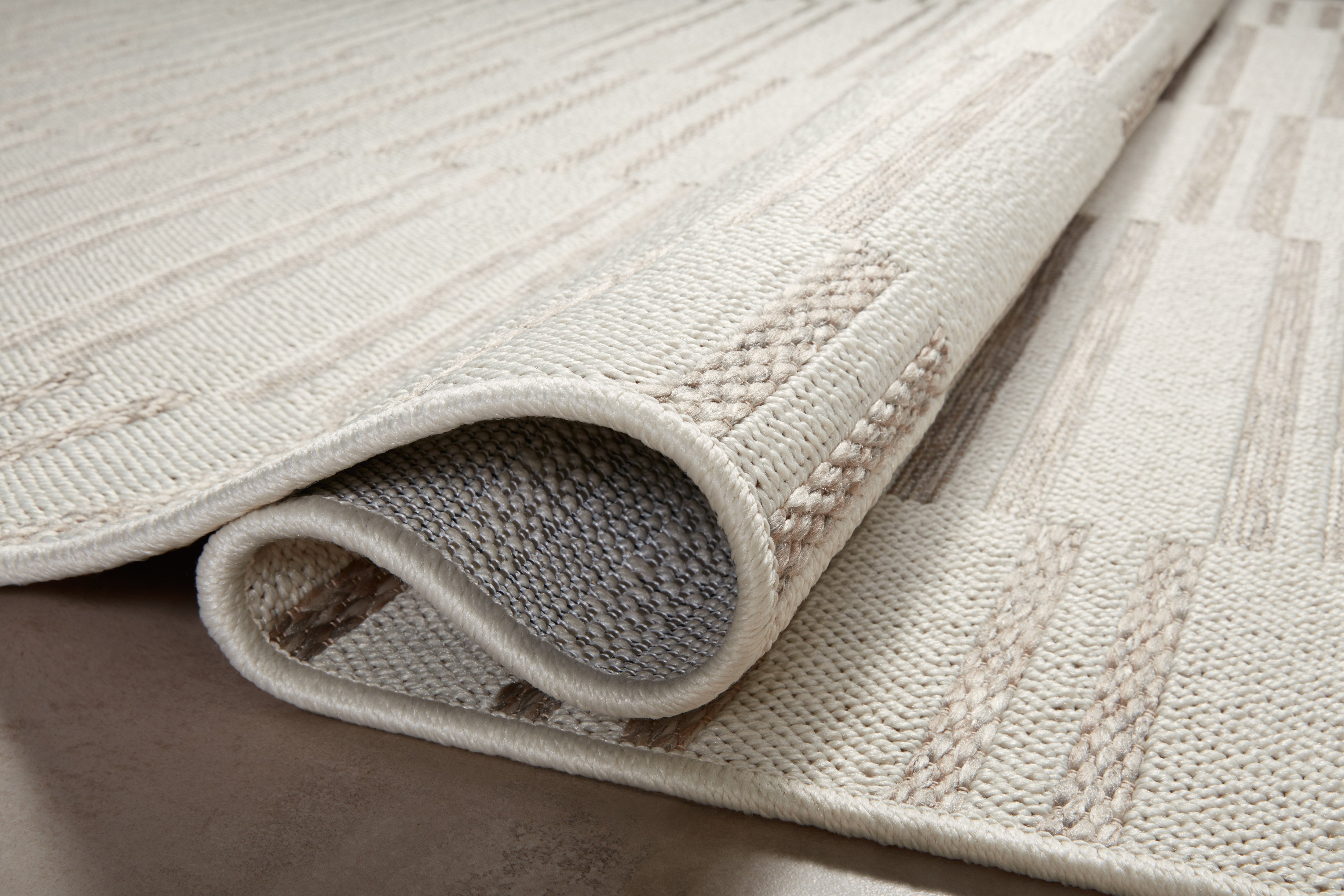 Amber Lewis x Loloi Malibu Ivory / Dove Rug No. 04 5-Rugs - indoor/outdoor Loloi